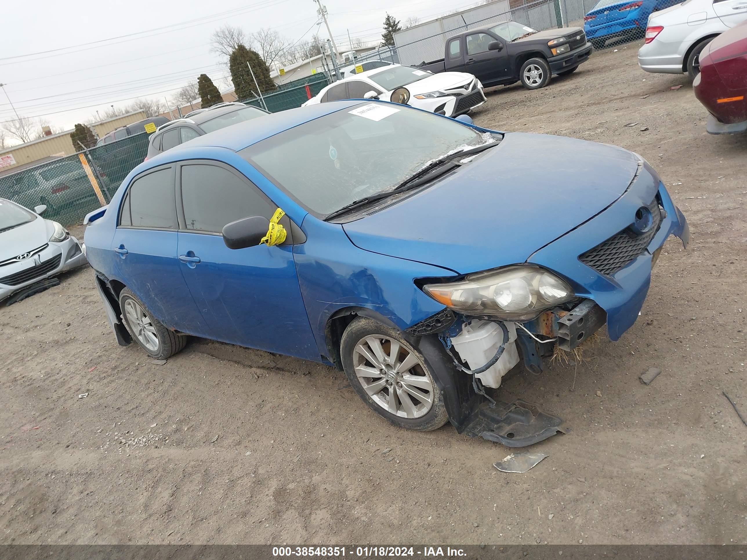 TOYOTA COROLLA 2009 2t1bu40e29c119252