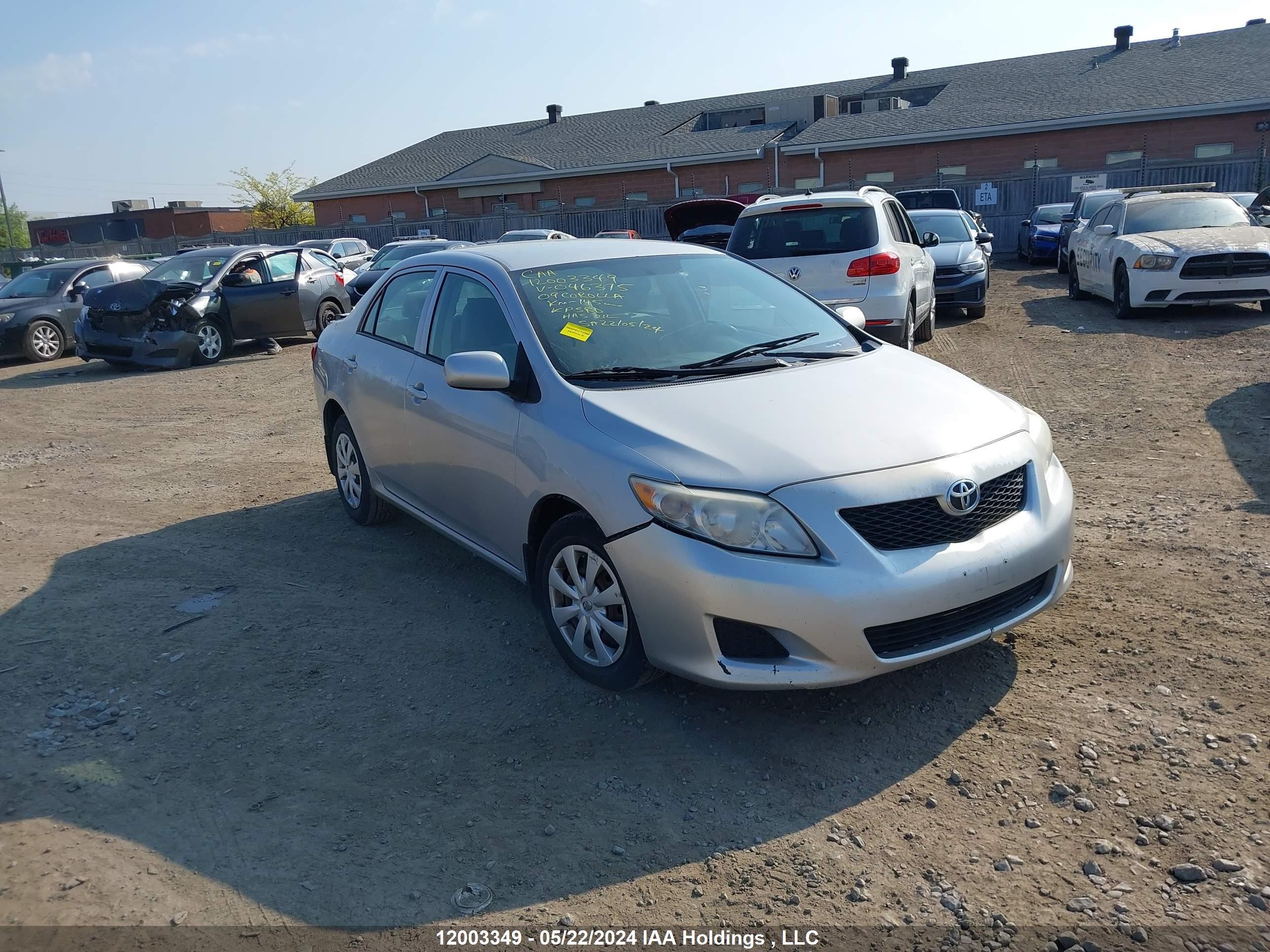 TOYOTA COROLLA 2009 2t1bu40e39c046375