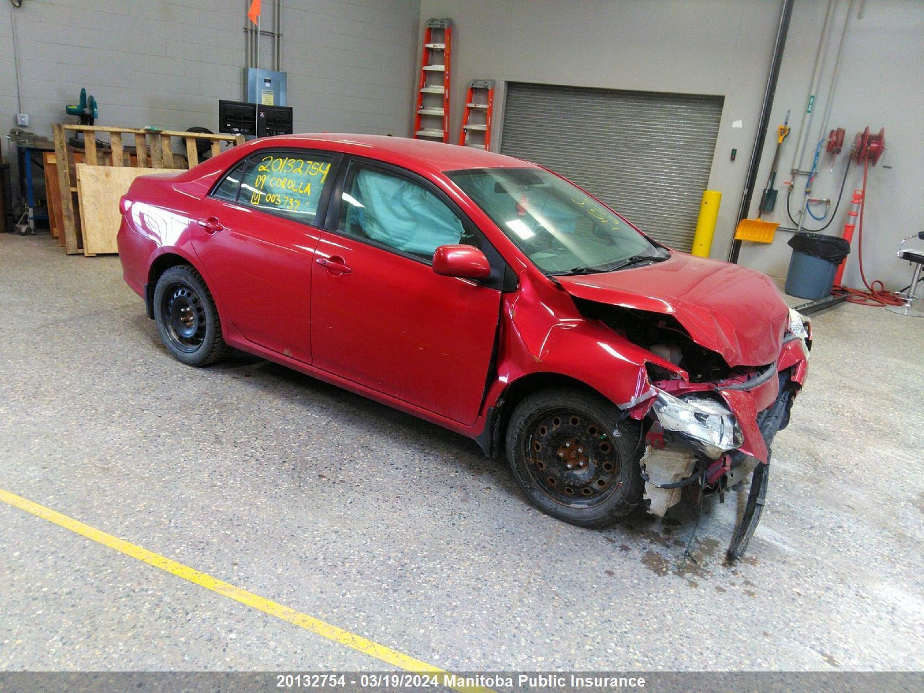 TOYOTA COROLLA 2009 2t1bu40e59c003737