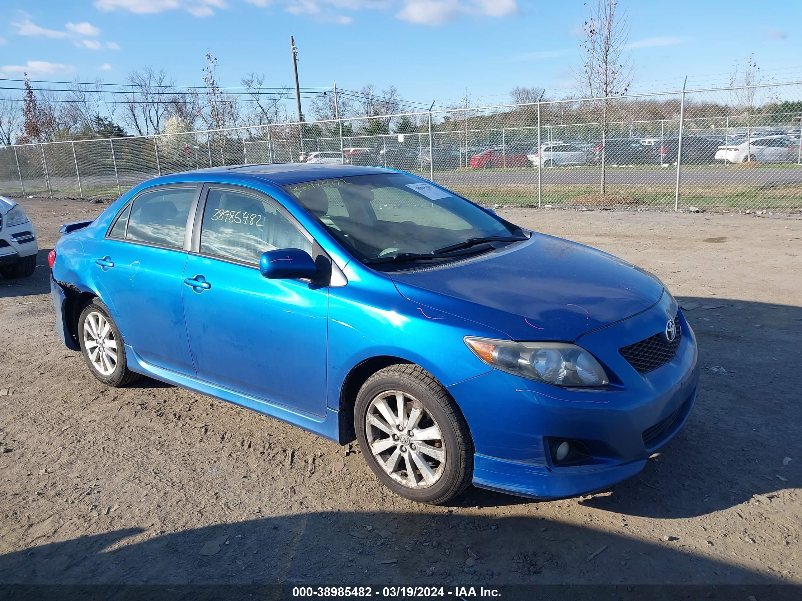 TOYOTA COROLLA 2009 2t1bu40e89c087116