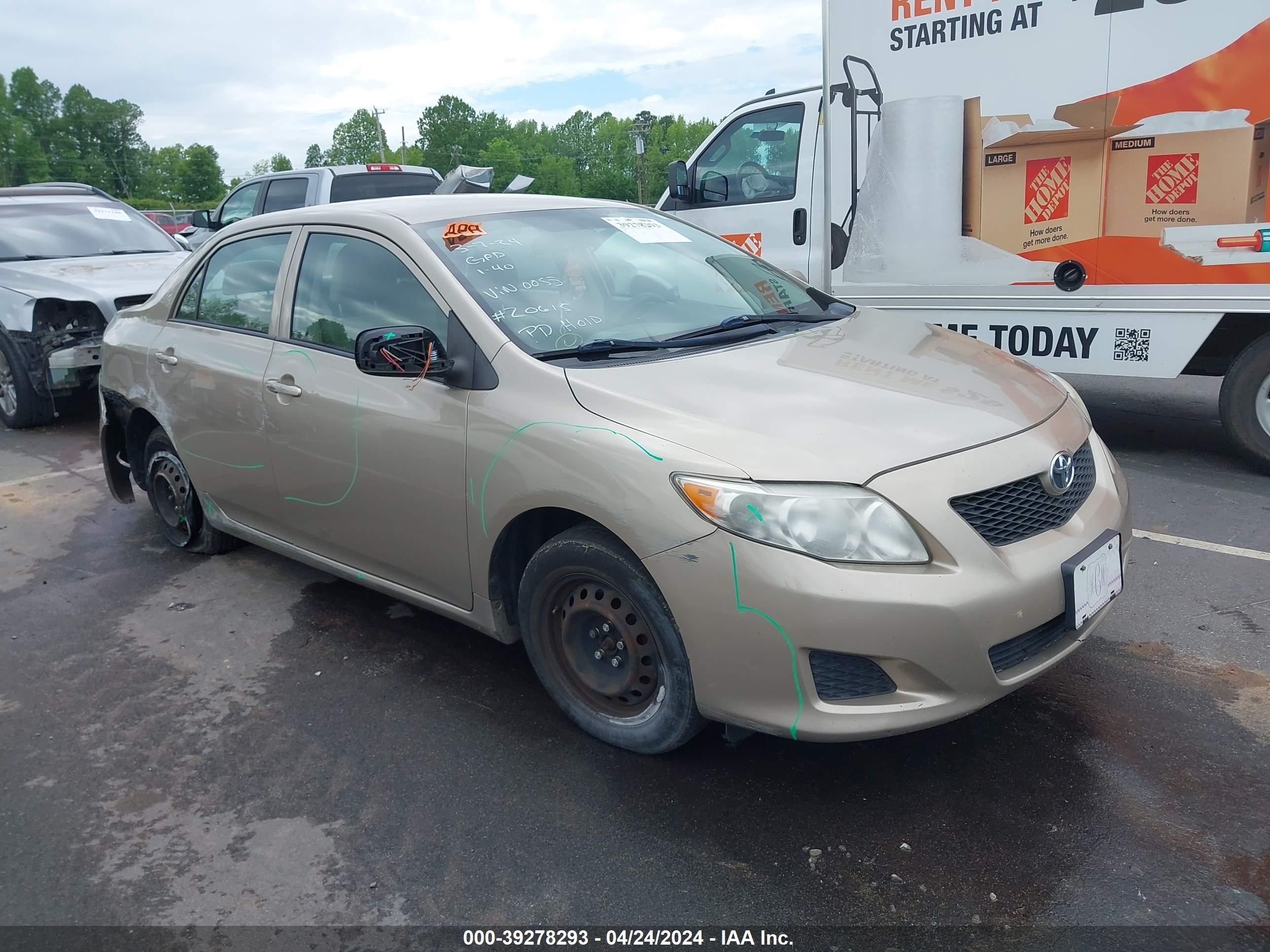 TOYOTA COROLLA 2009 2t1bu40e89c150053