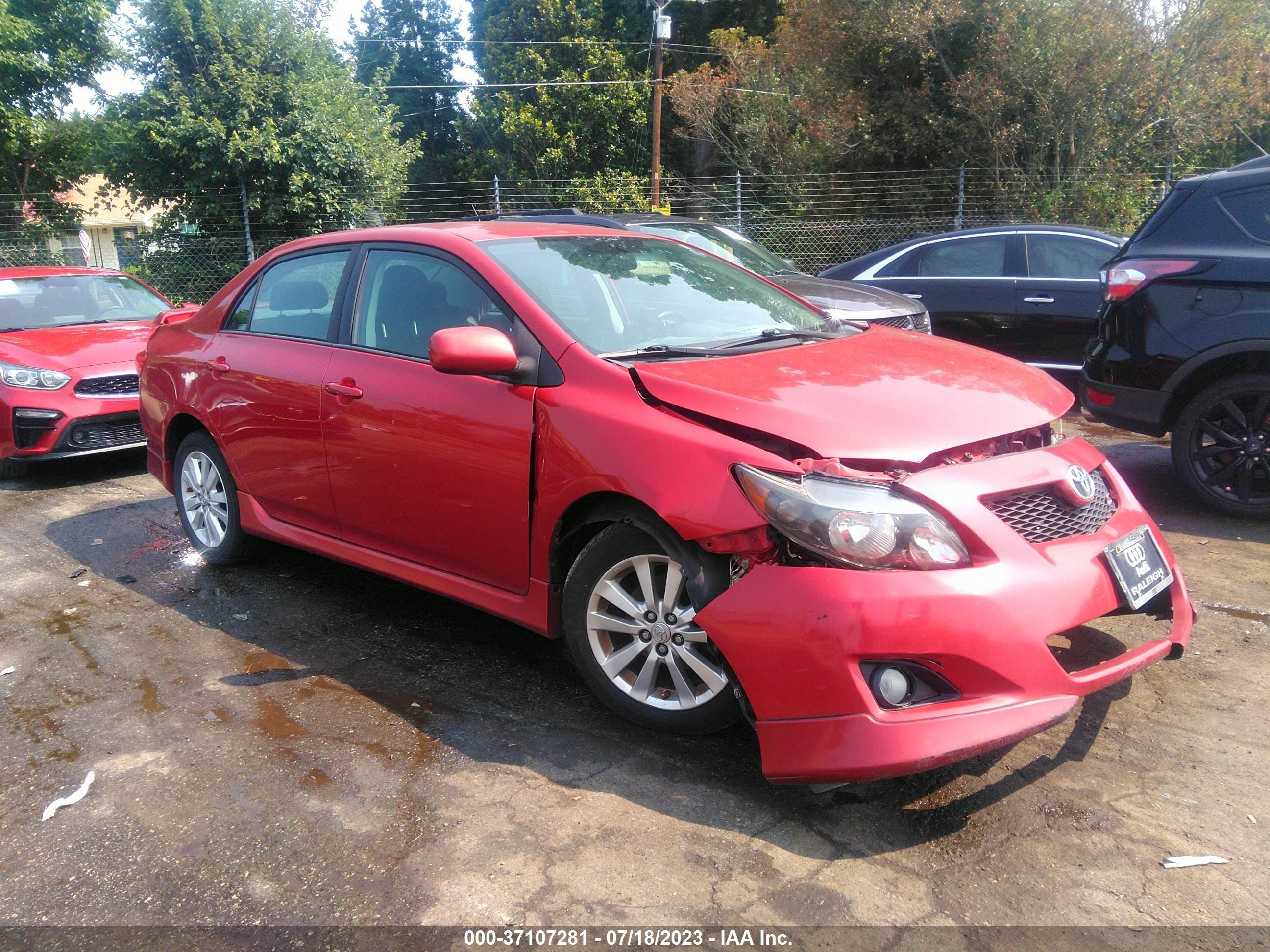 TOYOTA COROLLA 2009 2t1bu40e89c176846