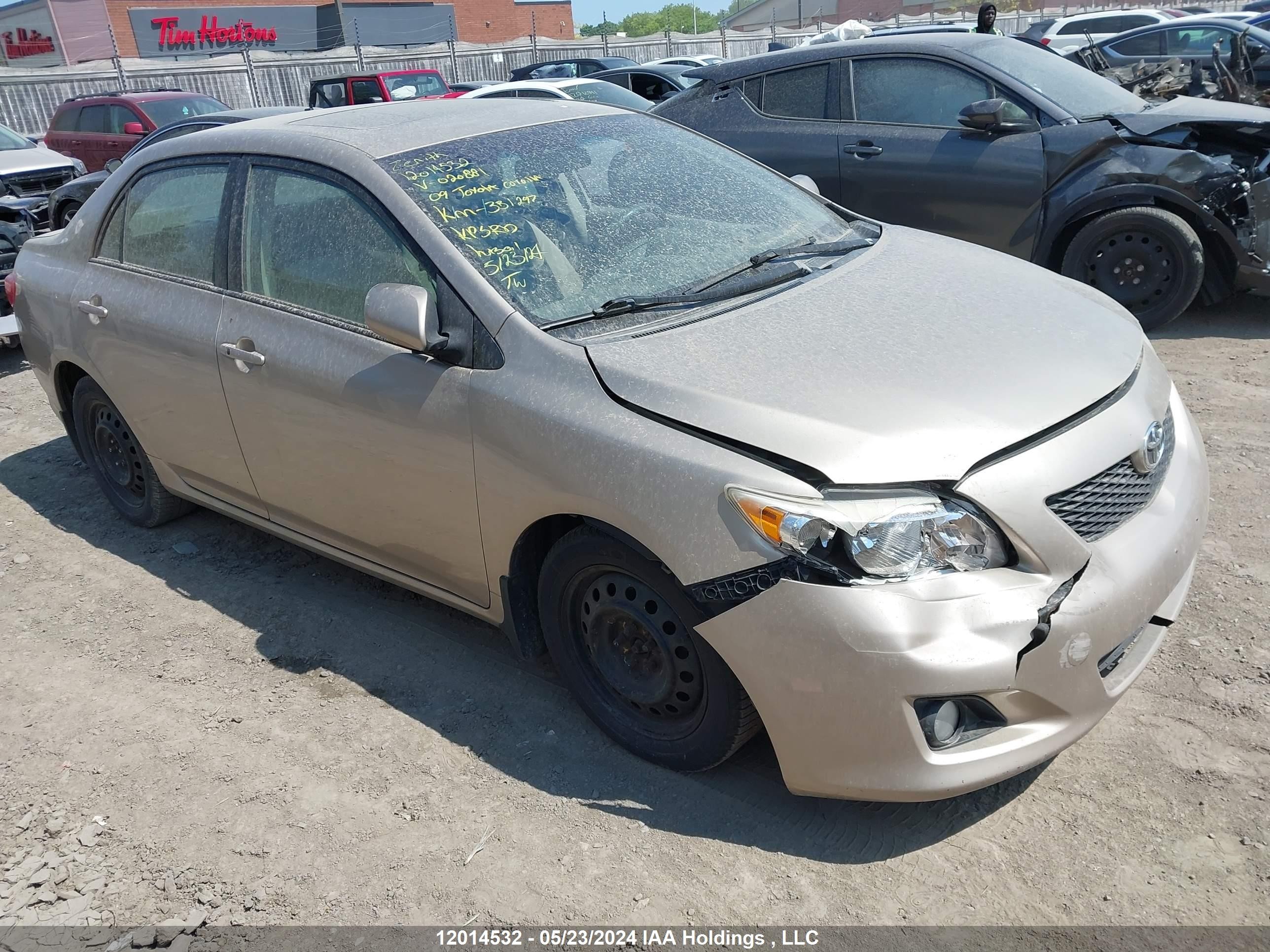 TOYOTA COROLLA 2009 2t1bu40e99c020881