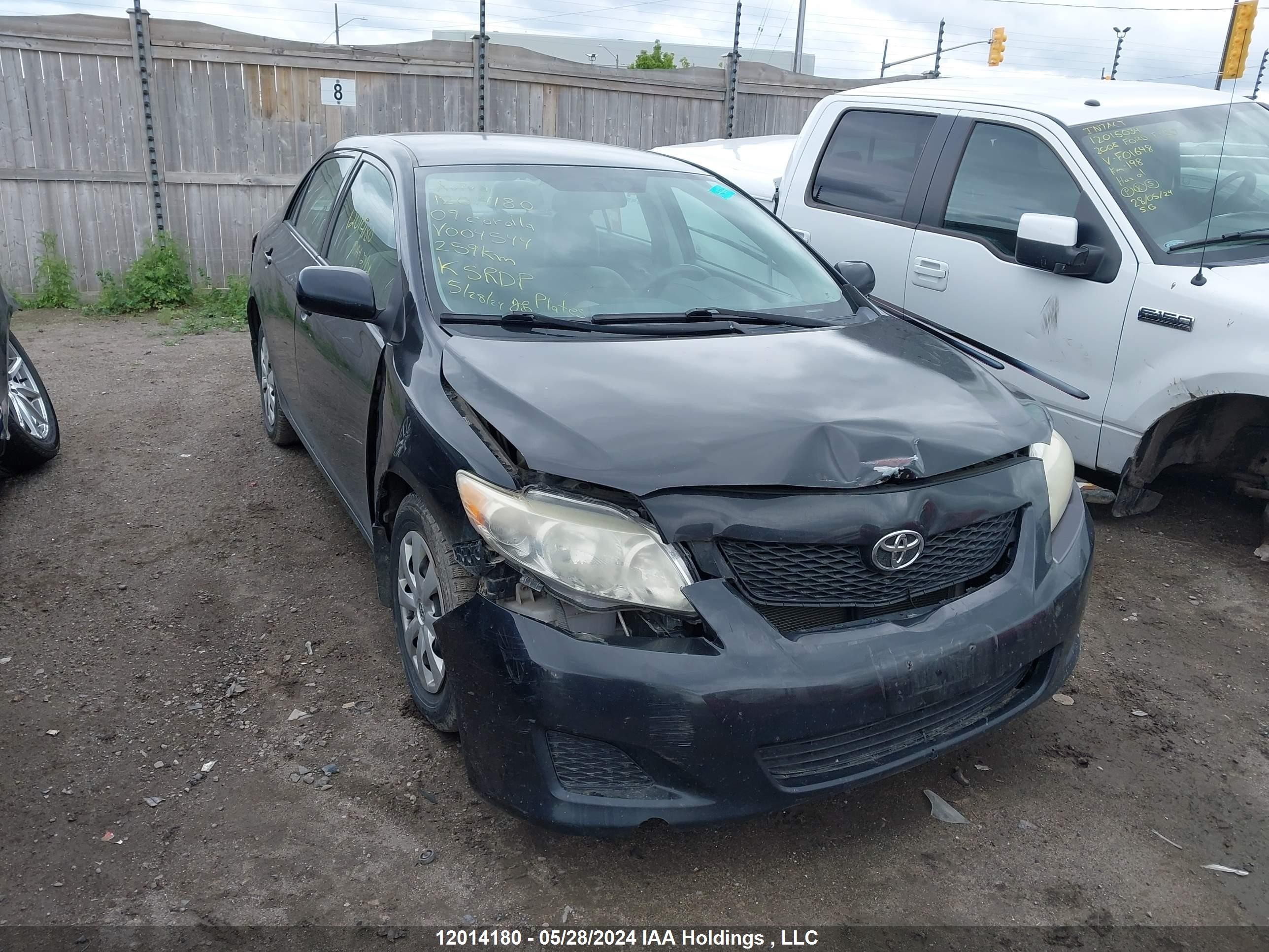 TOYOTA COROLLA 2009 2t1bu40ex9c004544