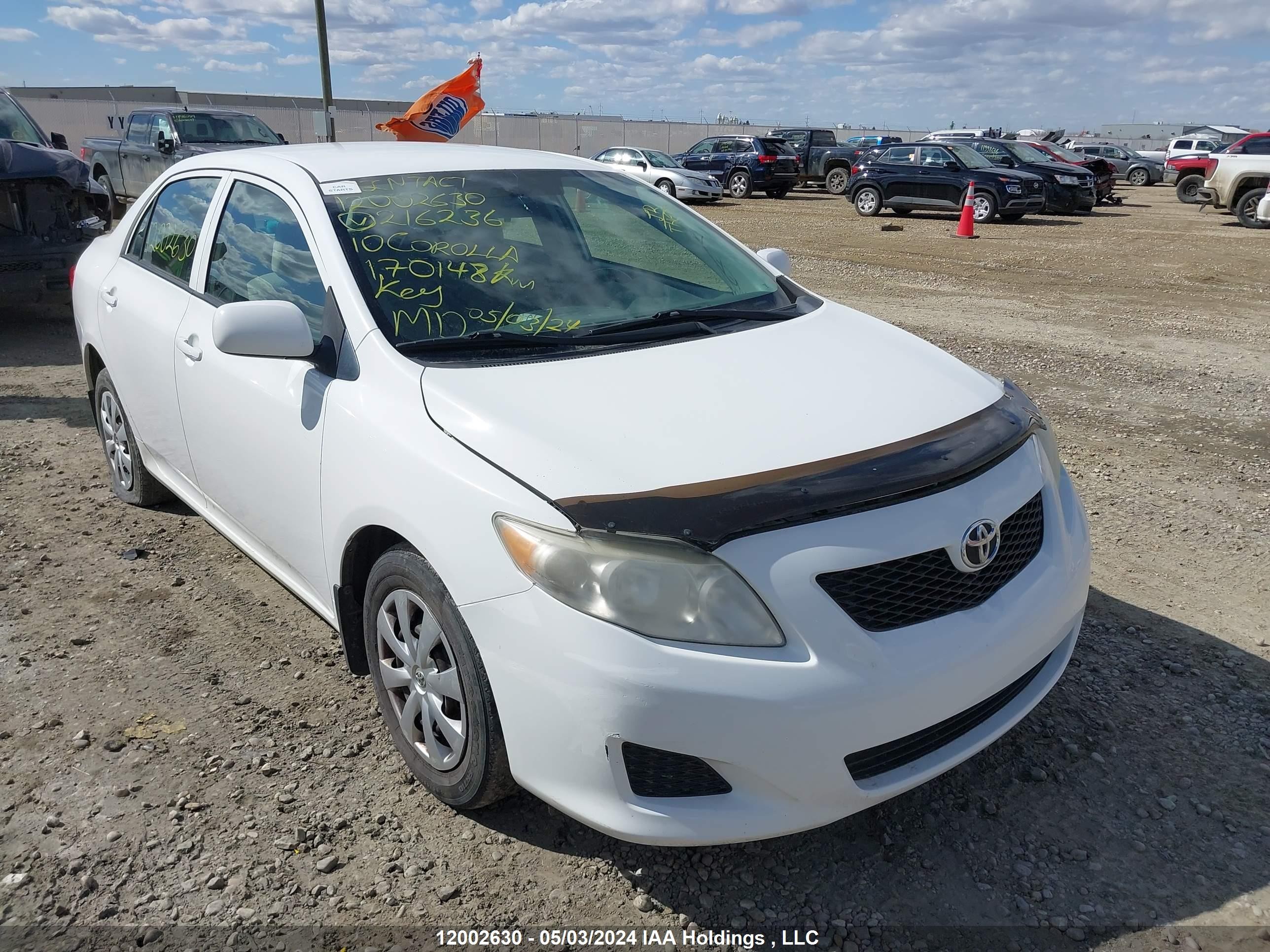 TOYOTA COROLLA 2010 2t1bu4ee0ac216236