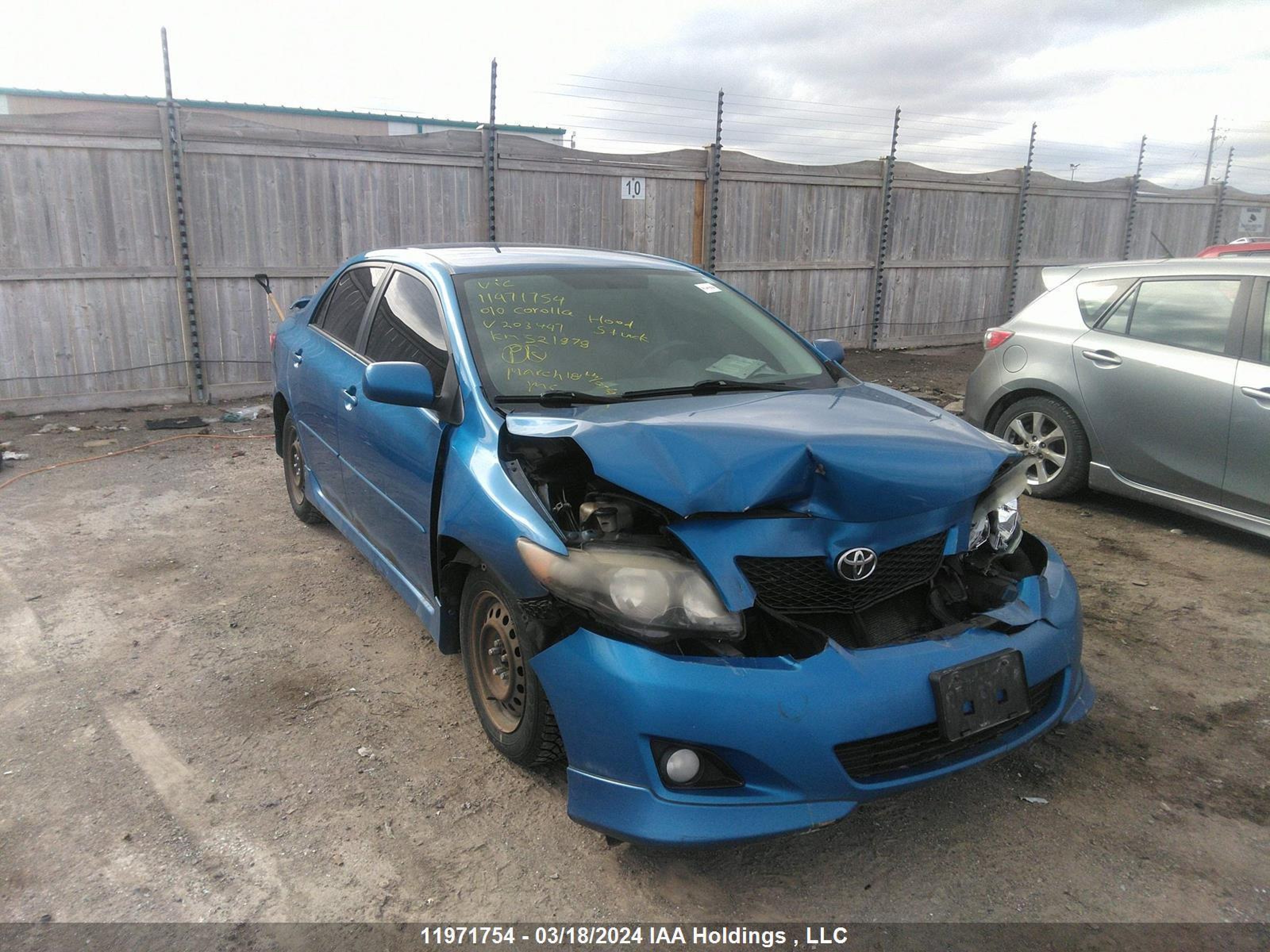 TOYOTA COROLLA 2010 2t1bu4ee3ac203447