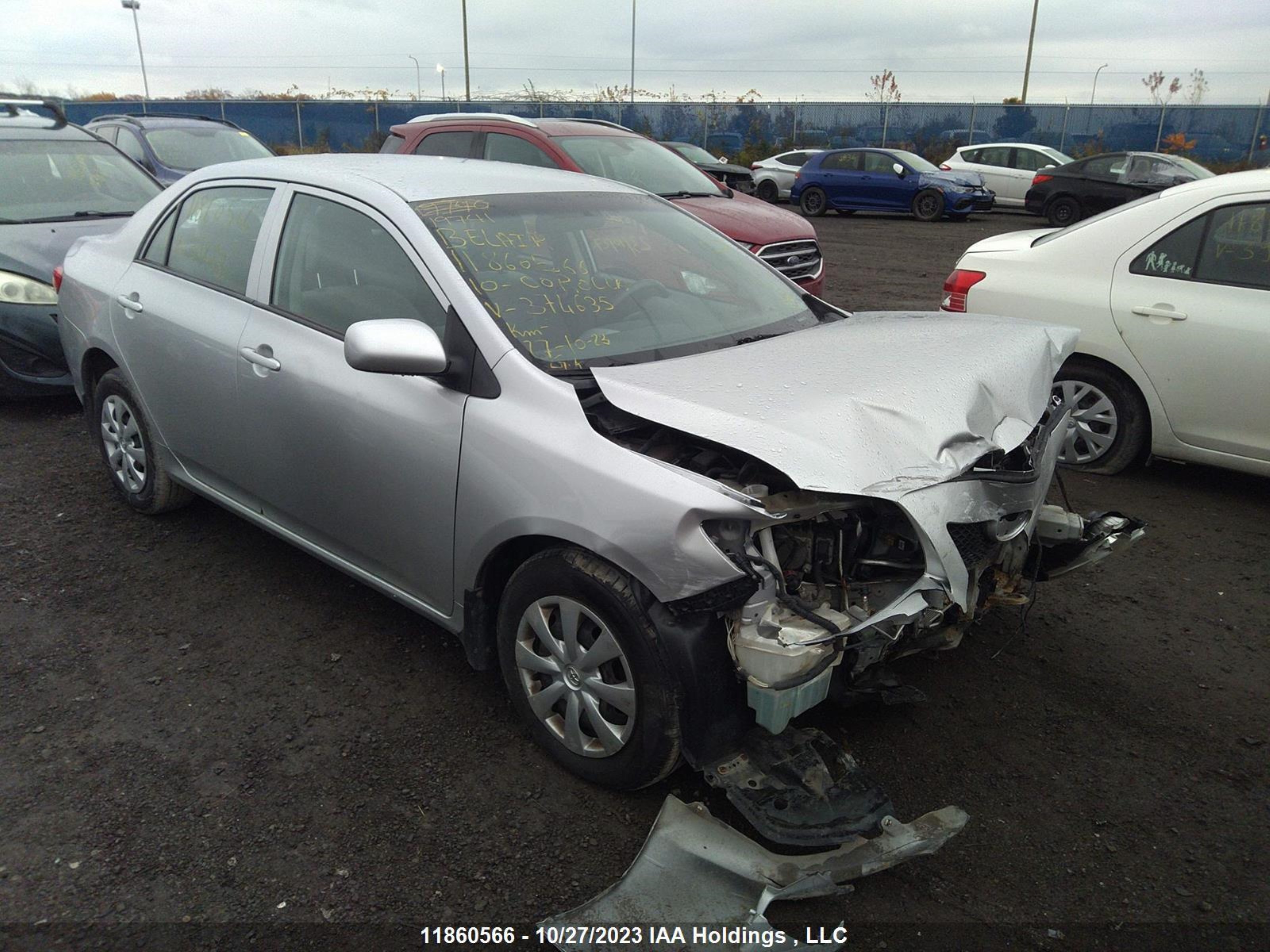 TOYOTA COROLLA 2010 2t1bu4ee3ac374635