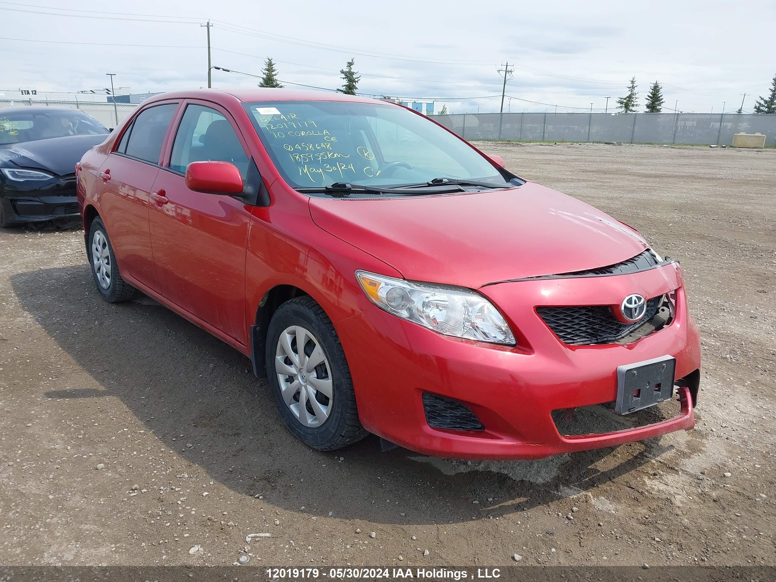 TOYOTA COROLLA 2010 2t1bu4ee5ac458648