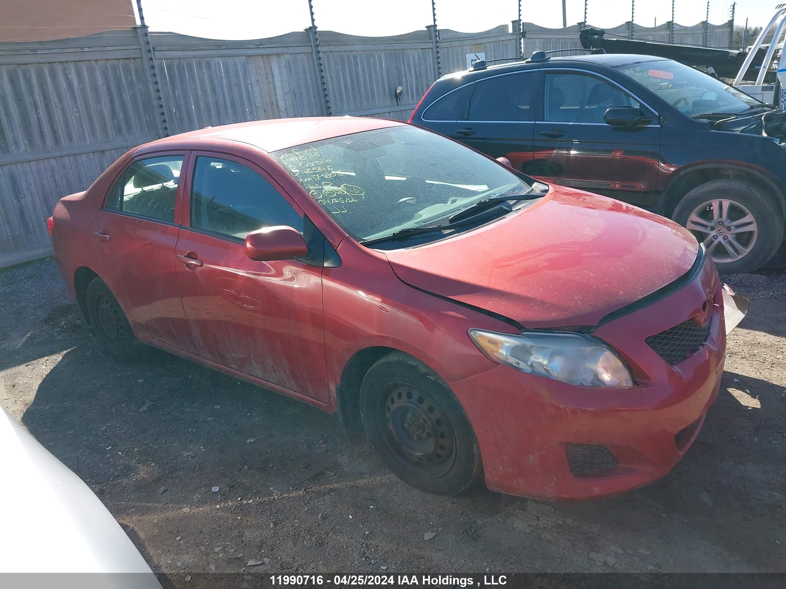 TOYOTA COROLLA 2010 2t1bu4ee5ac465146