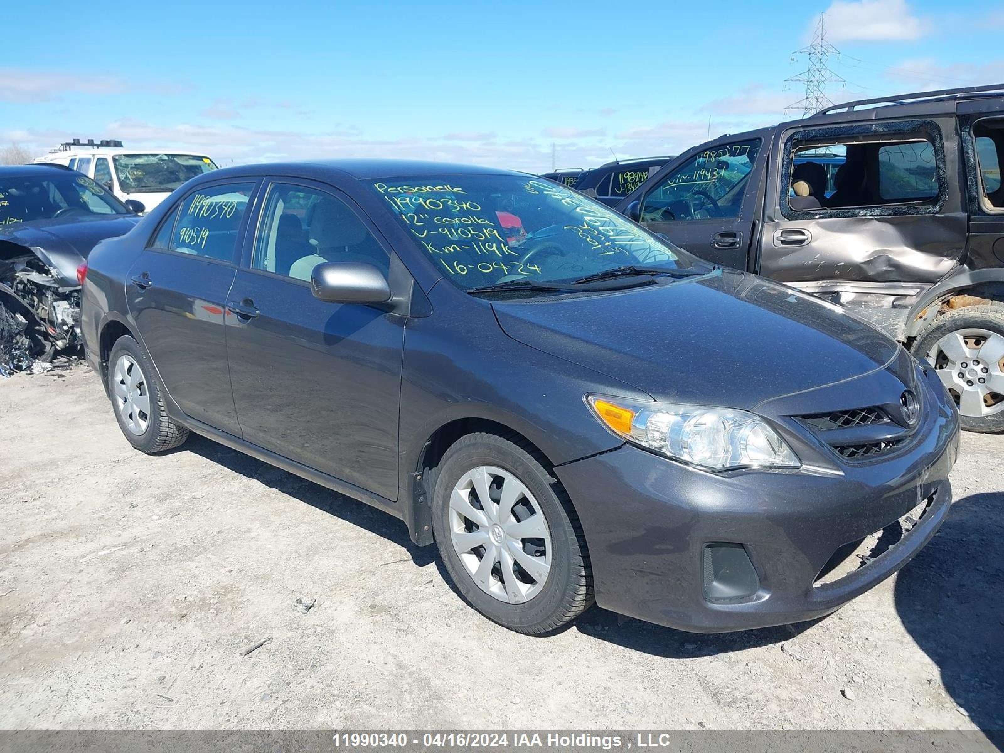 TOYOTA COROLLA 2012 2t1bu4ee5cc910519