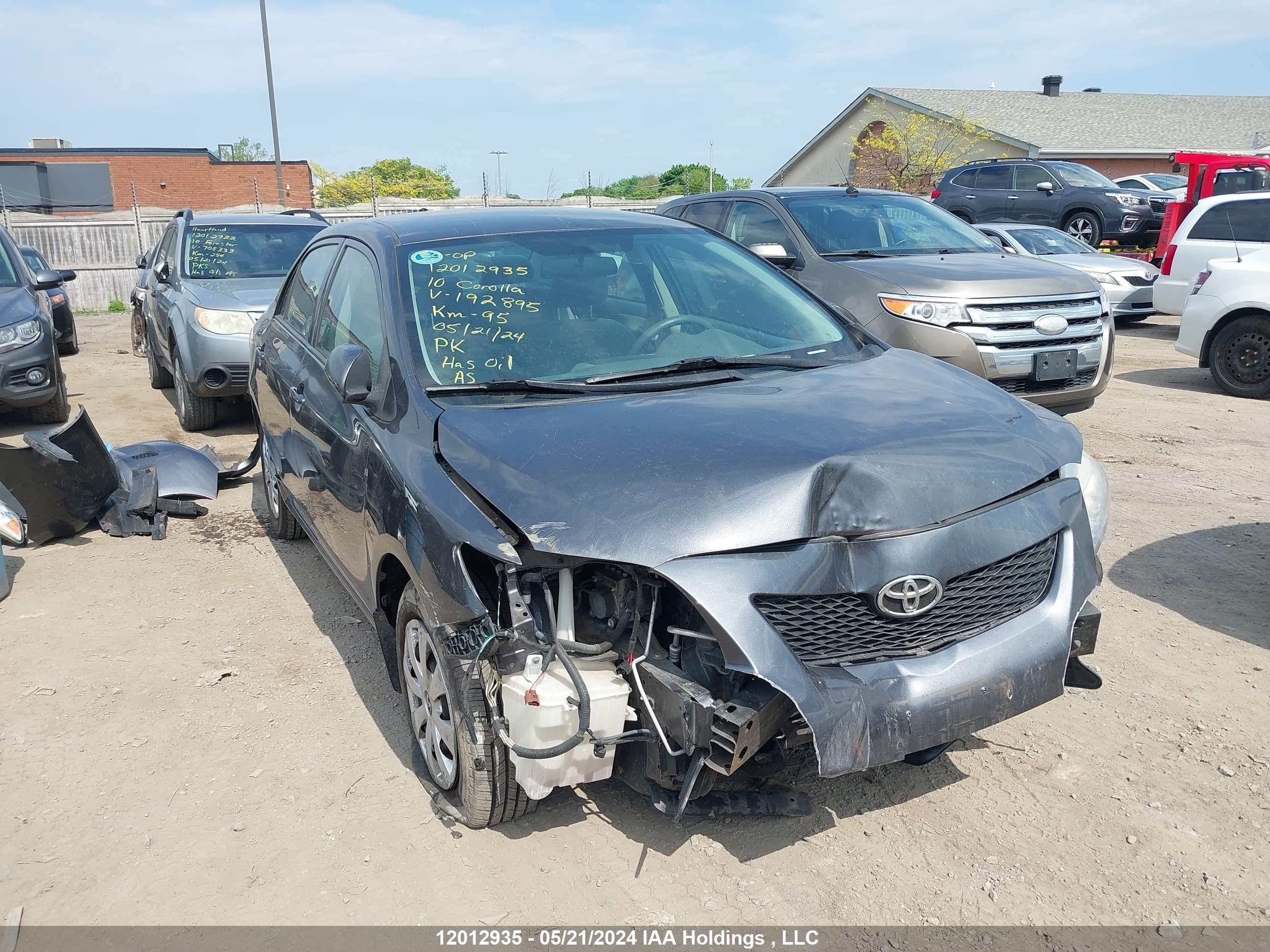 TOYOTA COROLLA 2010 2t1bu4ee6ac192895