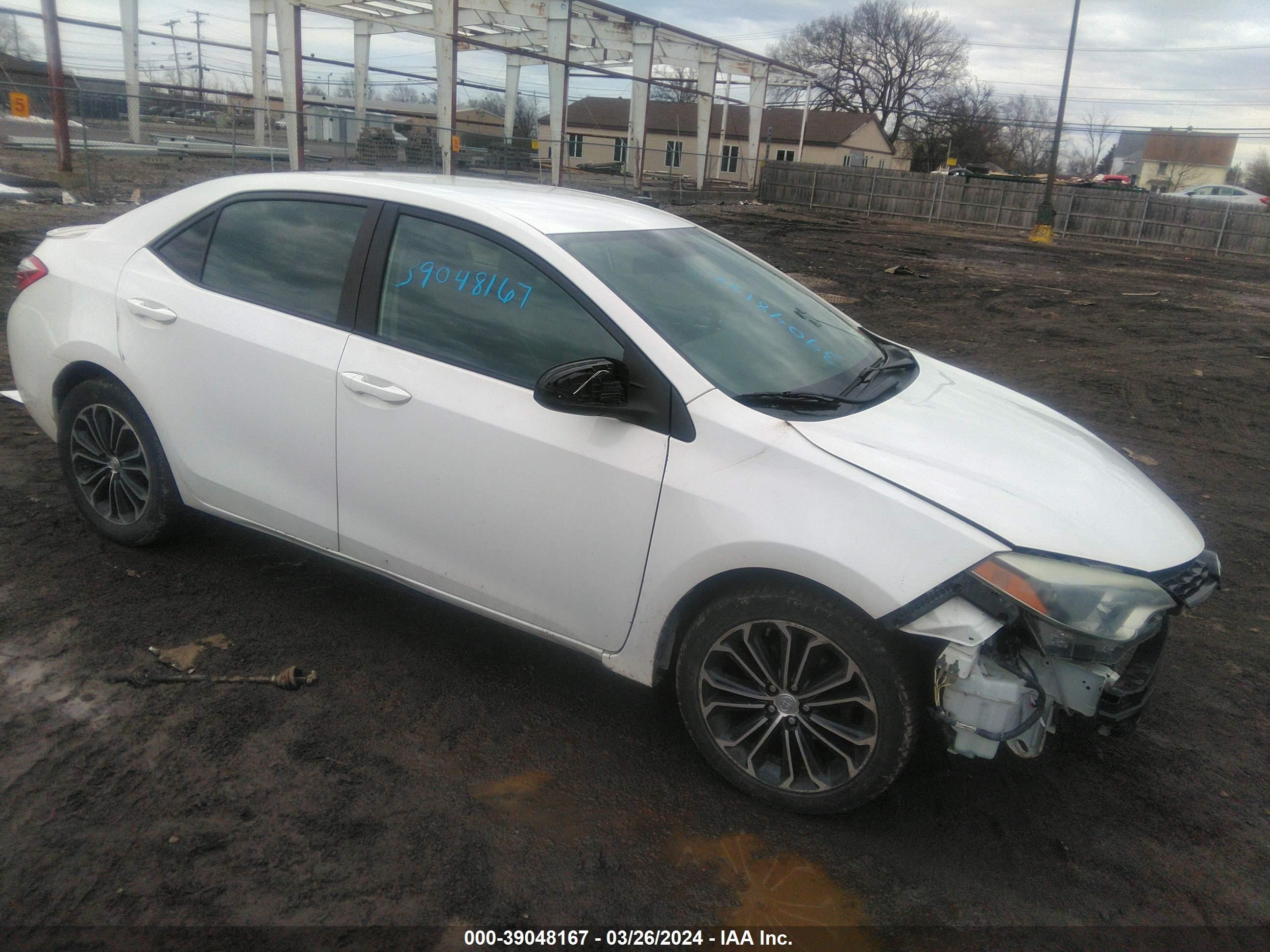 TOYOTA COROLLA 2015 2t1burhe2fc274526