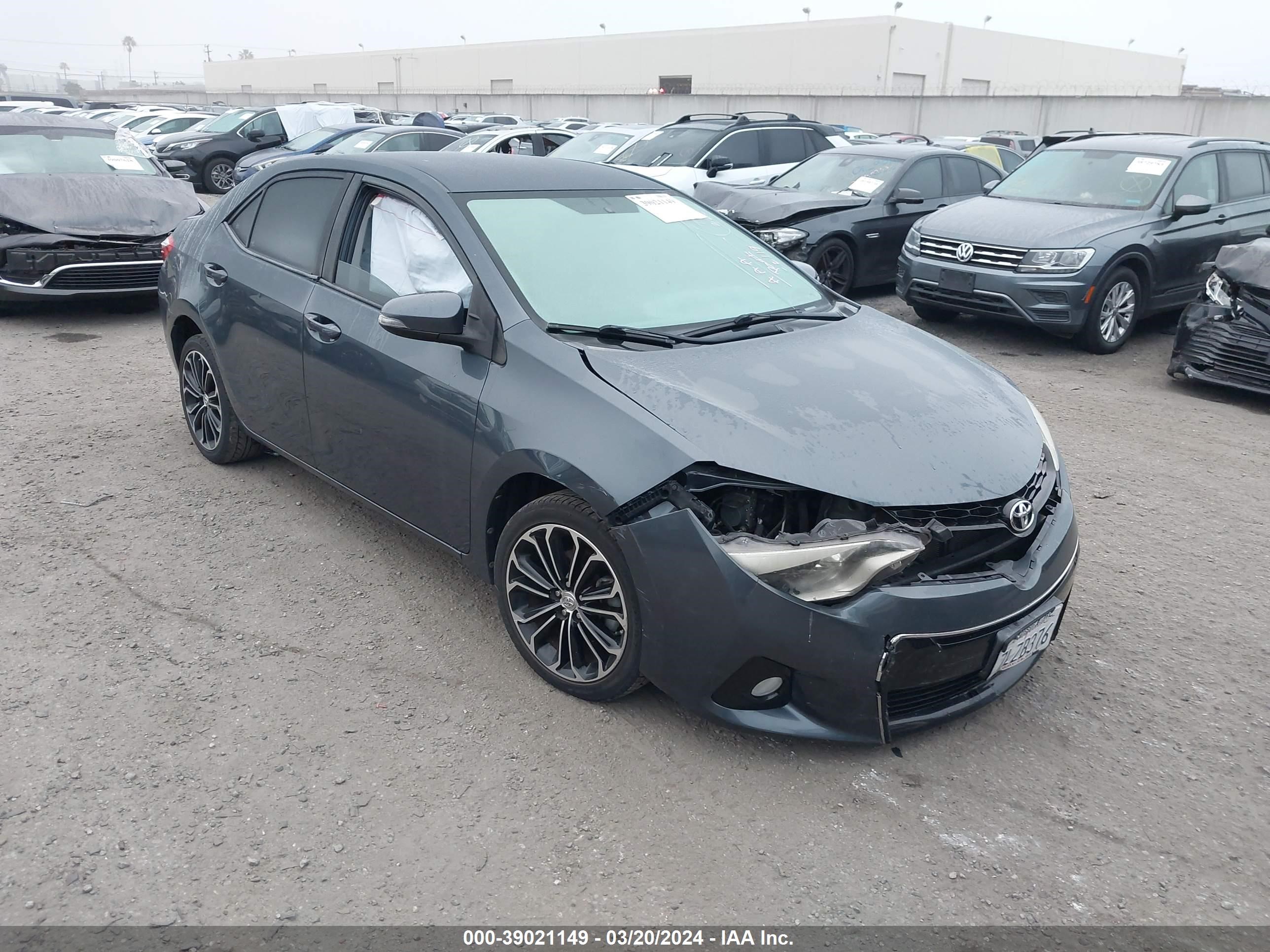 TOYOTA COROLLA 2015 2t1burhe2fc436266