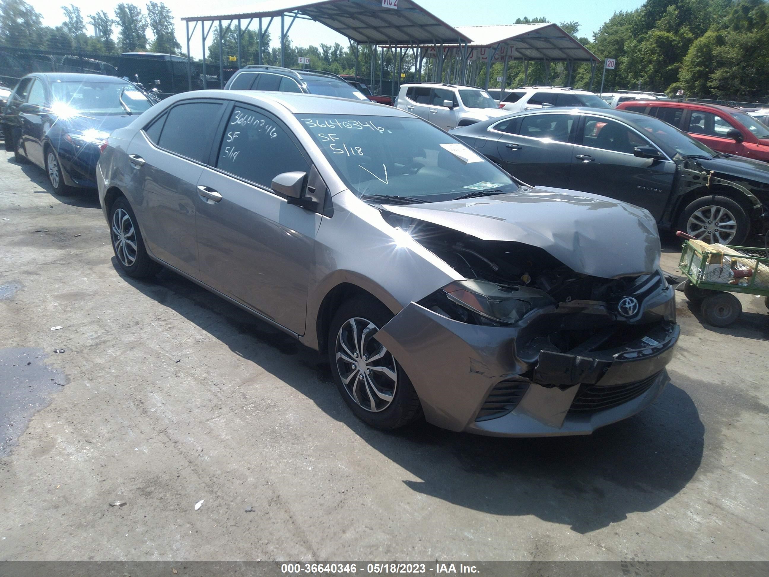 TOYOTA COROLLA 2015 2t1burhe4fc376829