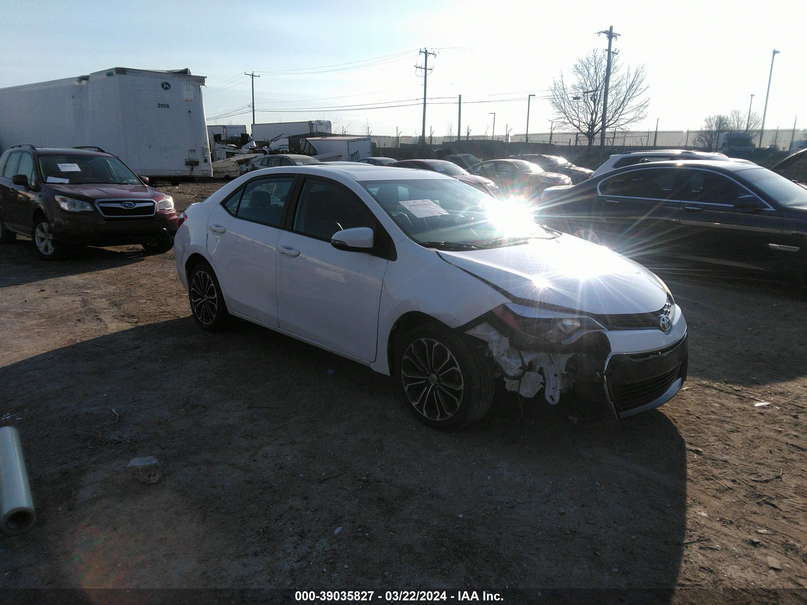 TOYOTA COROLLA 2014 2t1burhe5ec005628