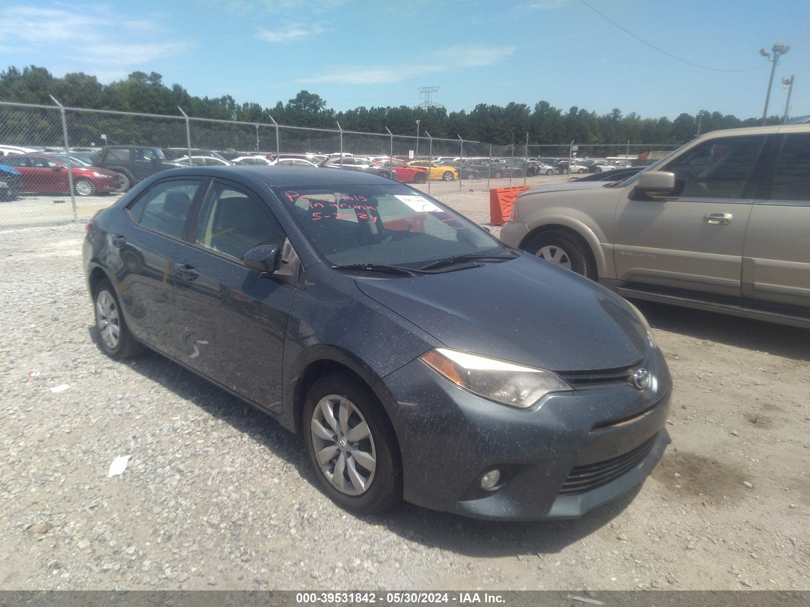 TOYOTA COROLLA 2015 2t1burhe5fc370635