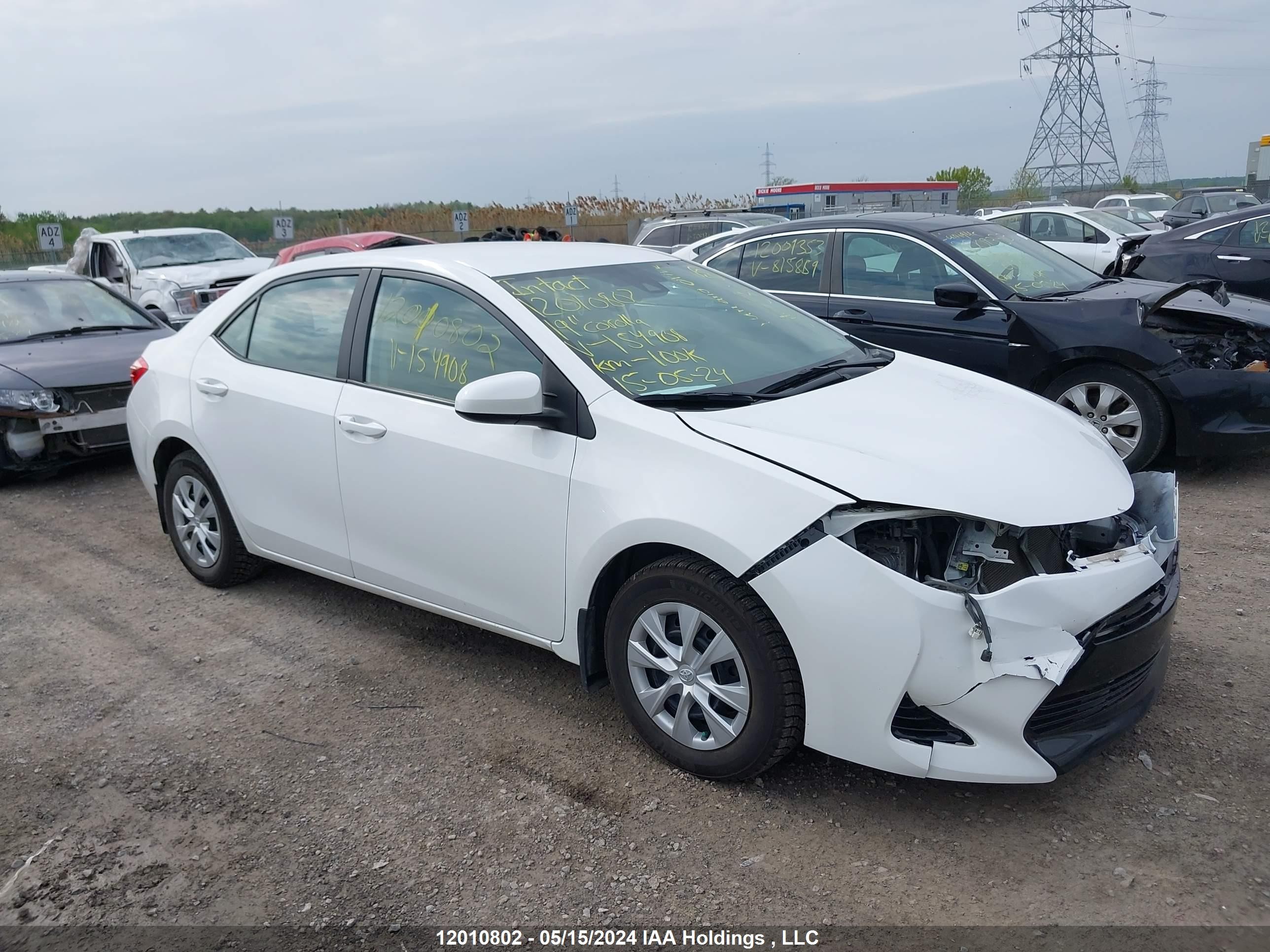 TOYOTA COROLLA 2019 2t1burhe5kc154908