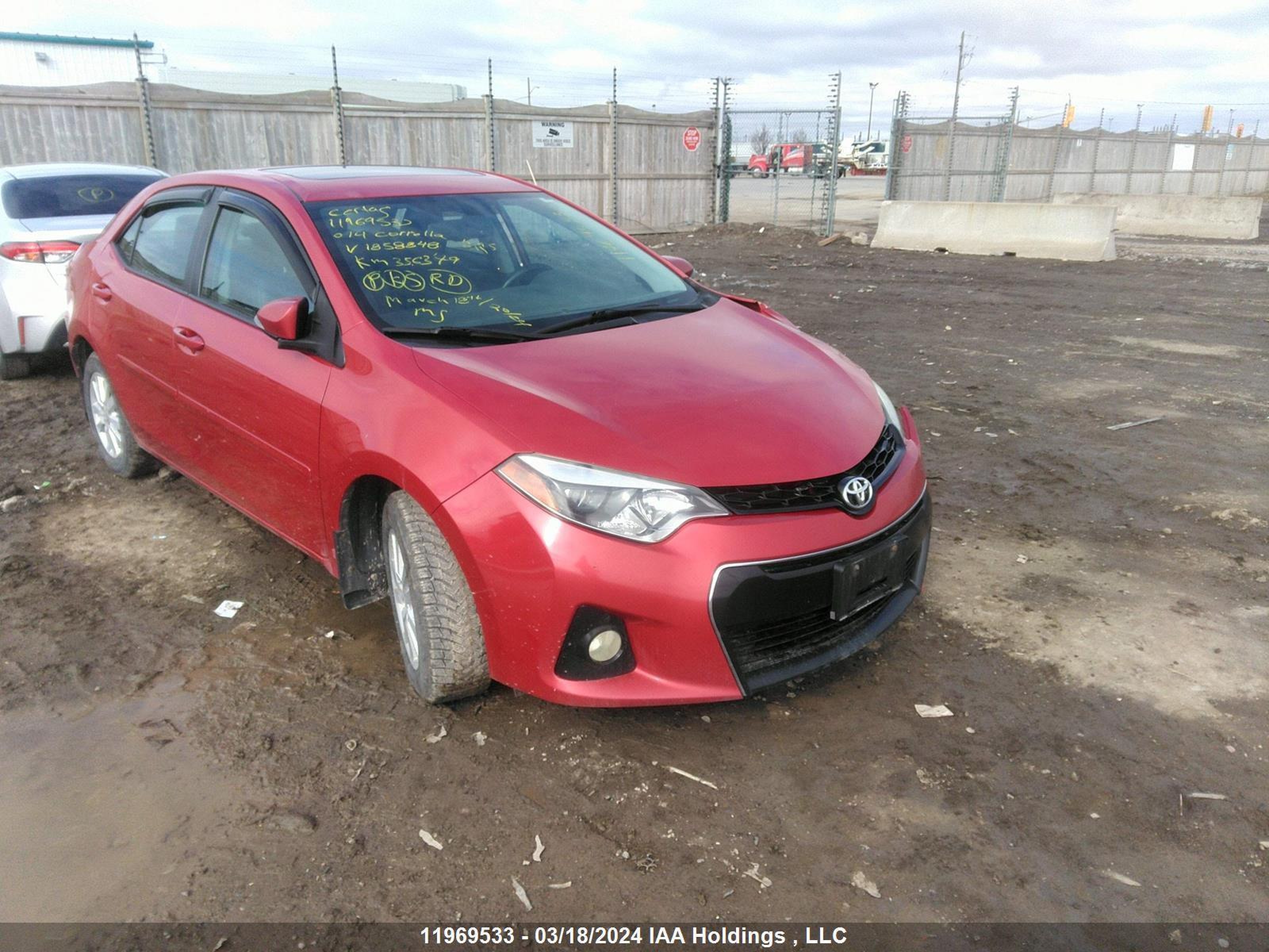 TOYOTA COROLLA 2014 2t1burhe8ec185848