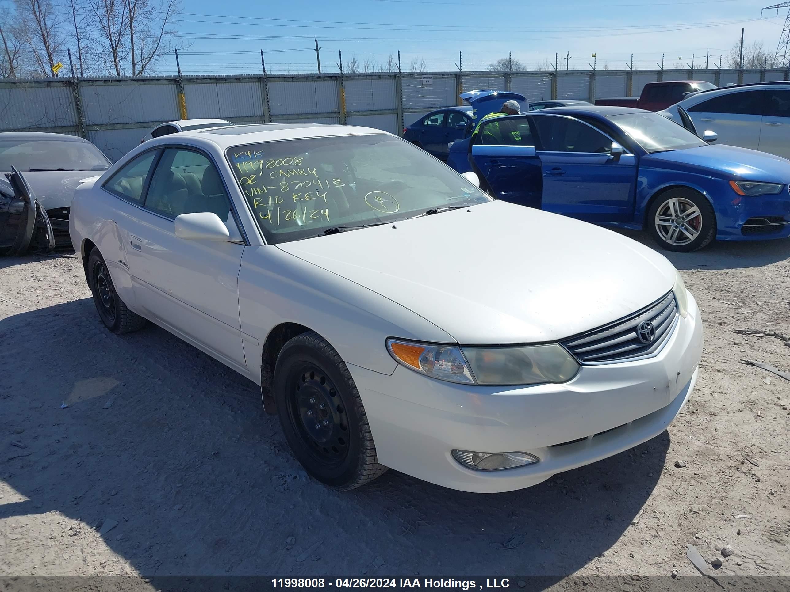 TOYOTA CAMRY SOLARA 2002 2t1cf28p92c870413