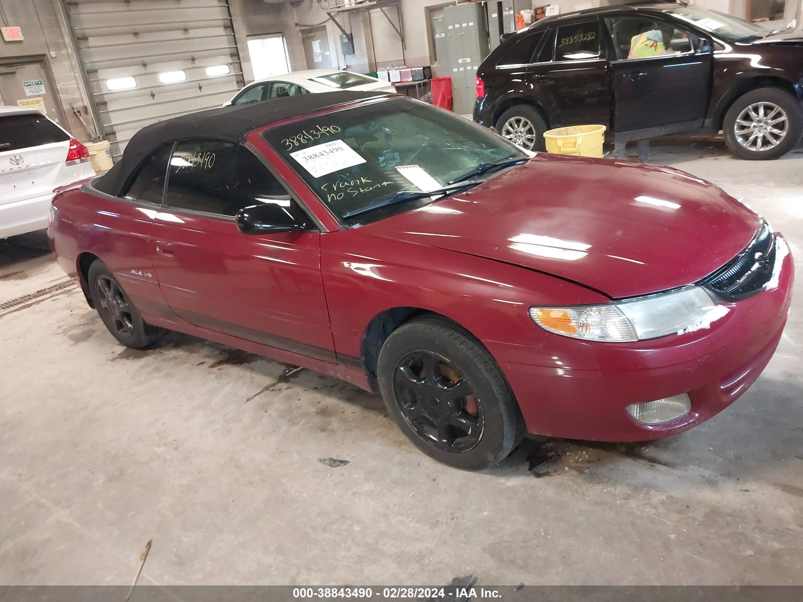 TOYOTA CAMRY SOLARA 2001 2t1ff28p01c521667