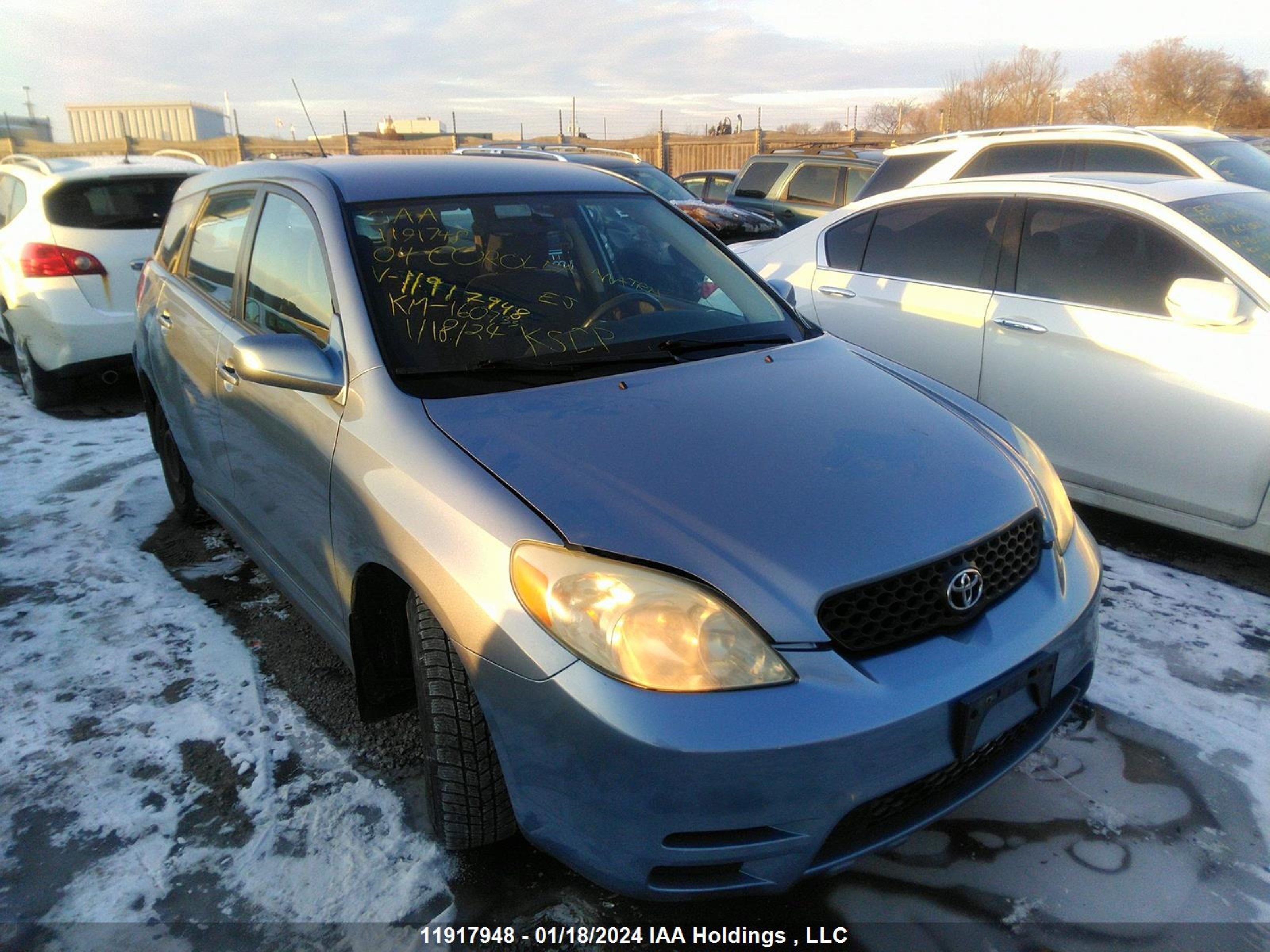 TOYOTA MATRIX 2004 2t1kr32e44c817430