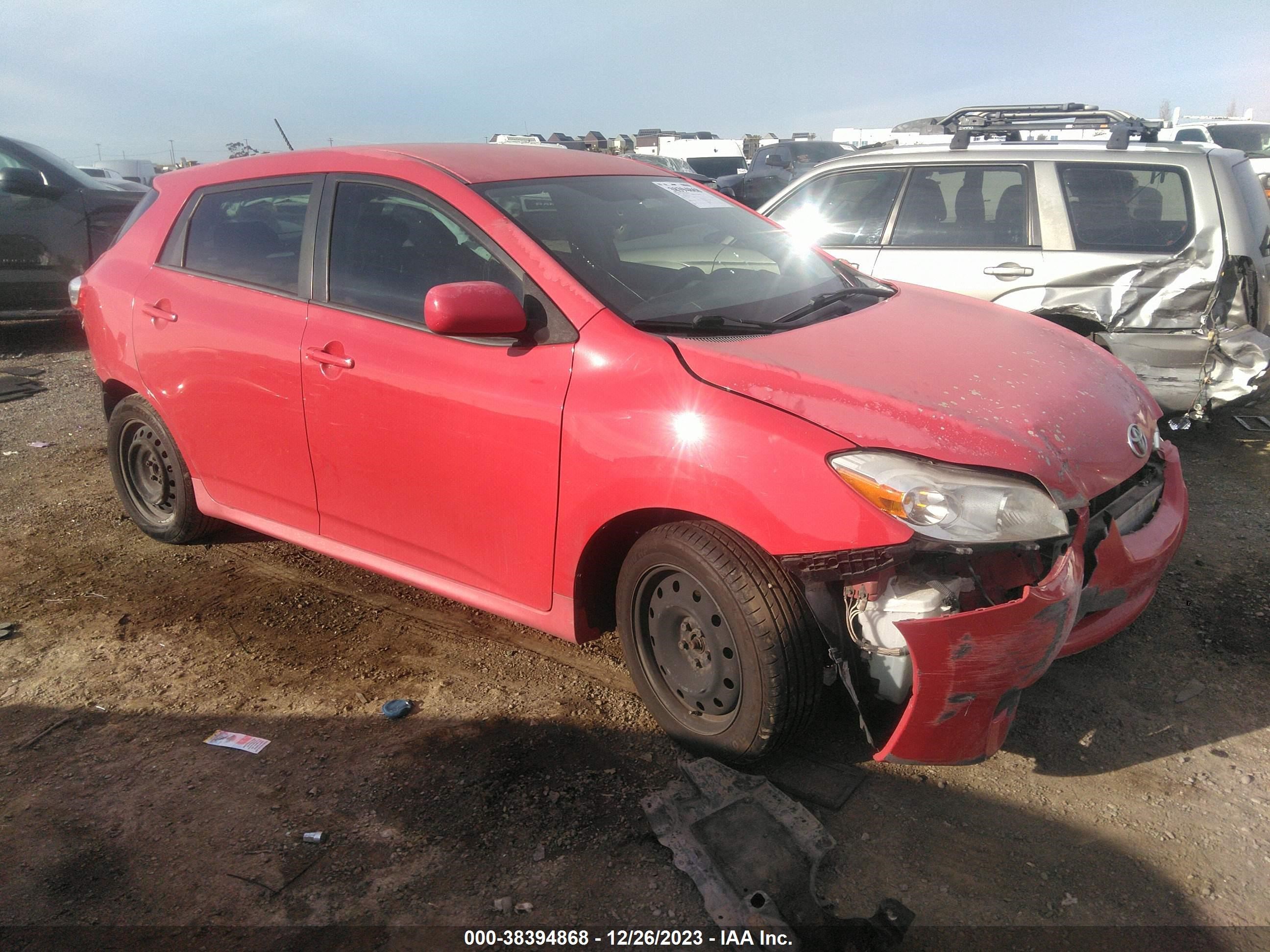 TOYOTA MATRIX 2009 2t1ku40e39c101567