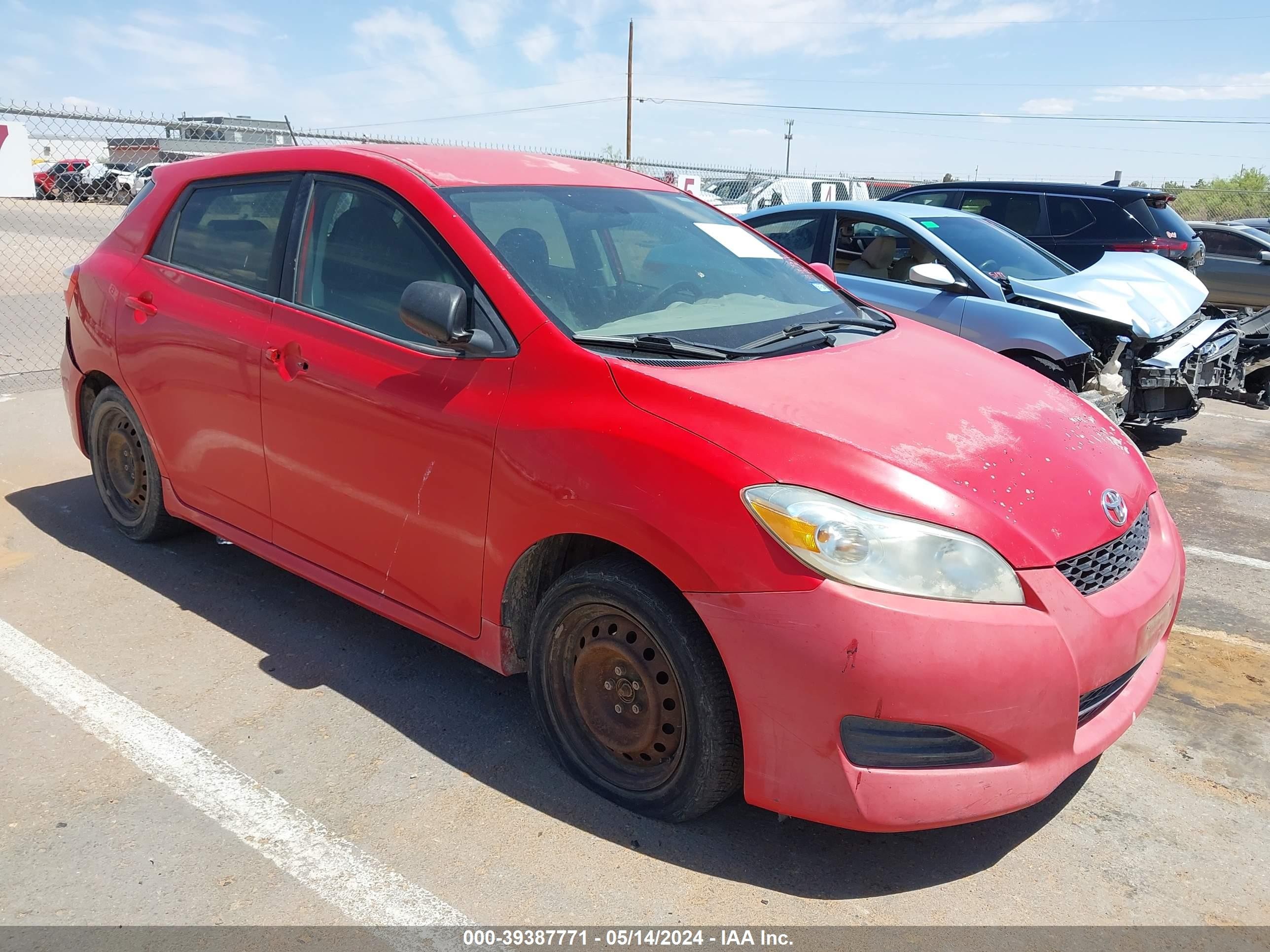 TOYOTA MATRIX 2009 2t1ku40e49c140474