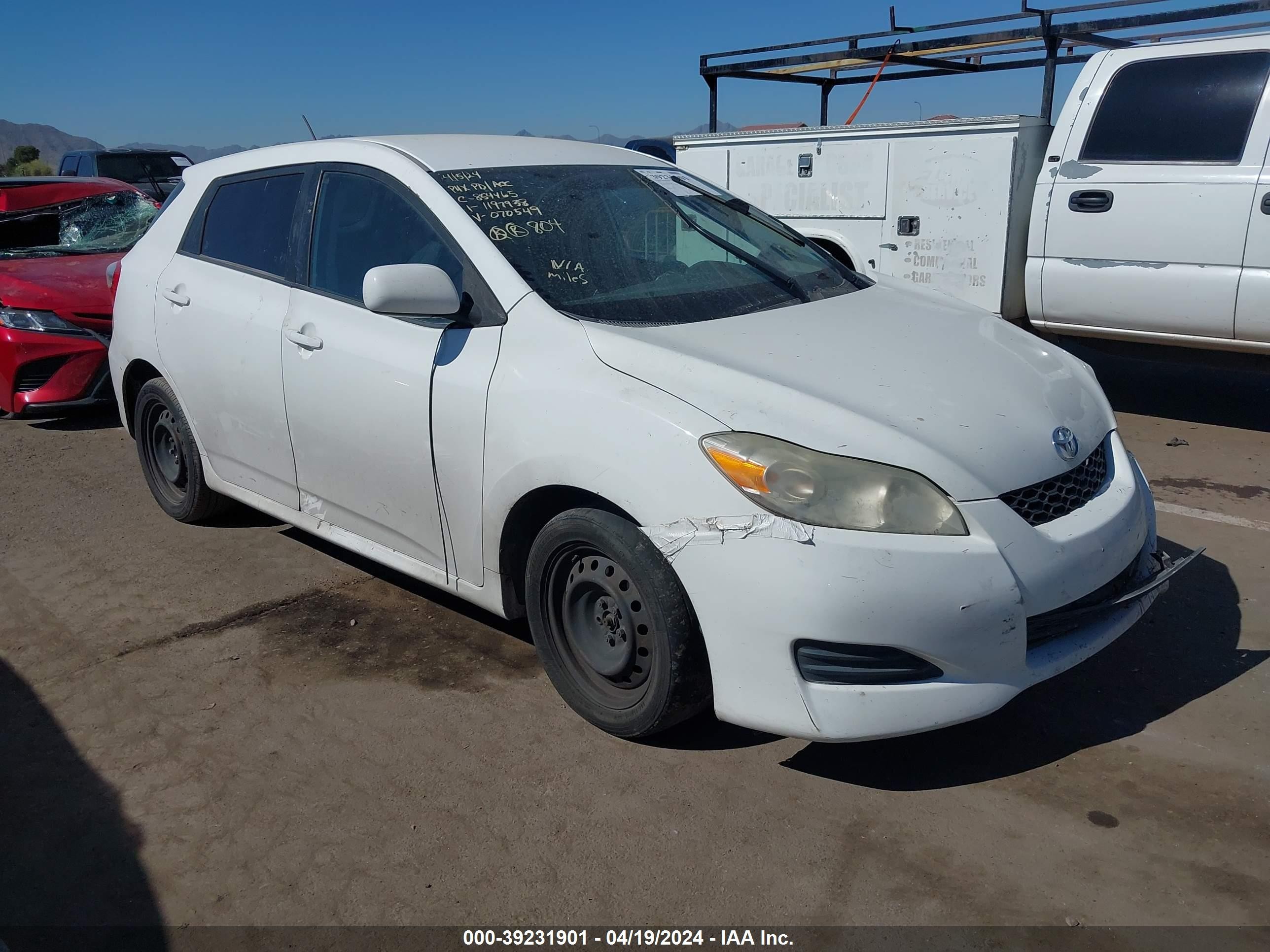 TOYOTA MATRIX 2009 2t1ku40e99c070549