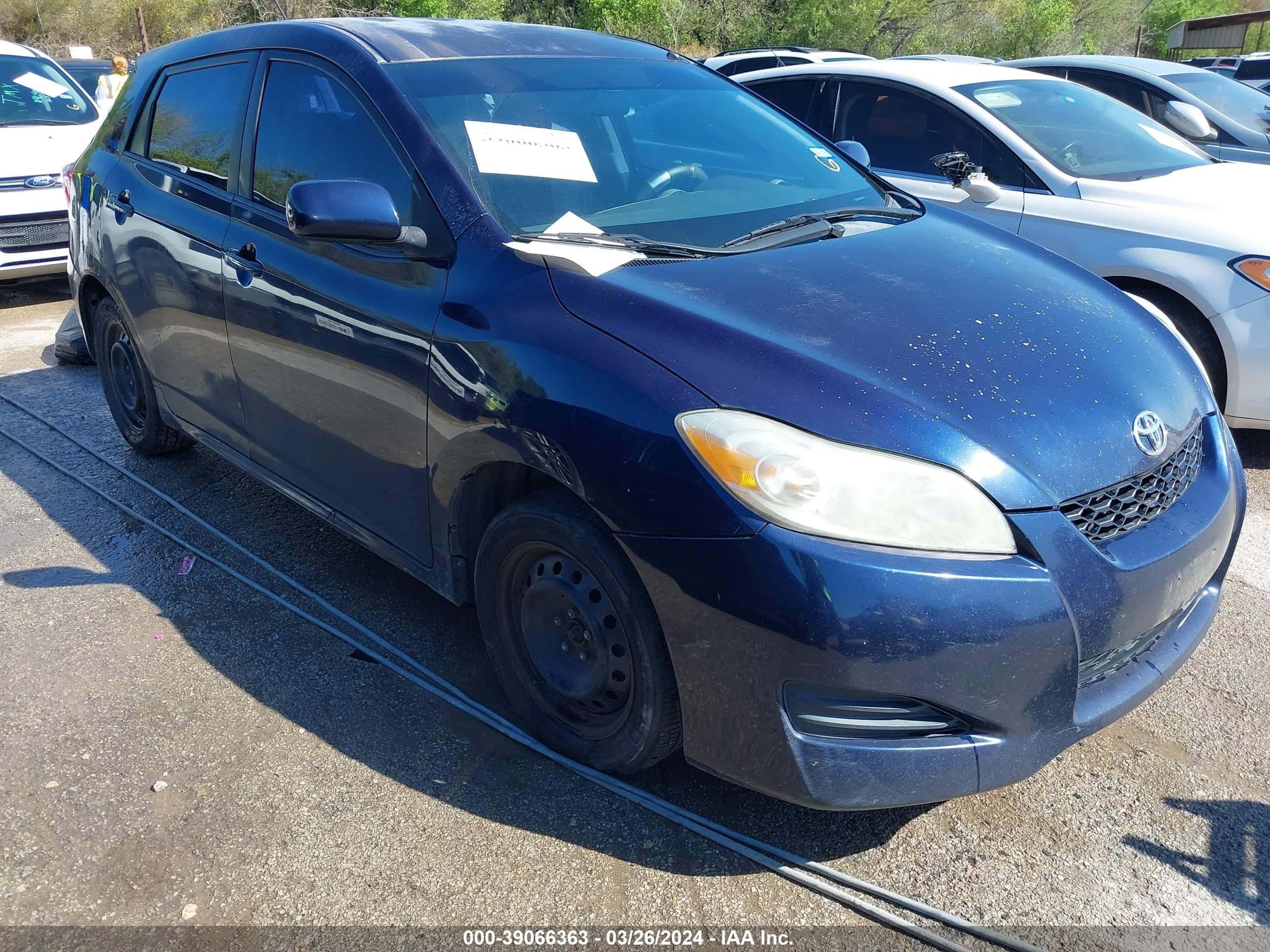 TOYOTA MATRIX 2009 2t1ku40ex9c061407