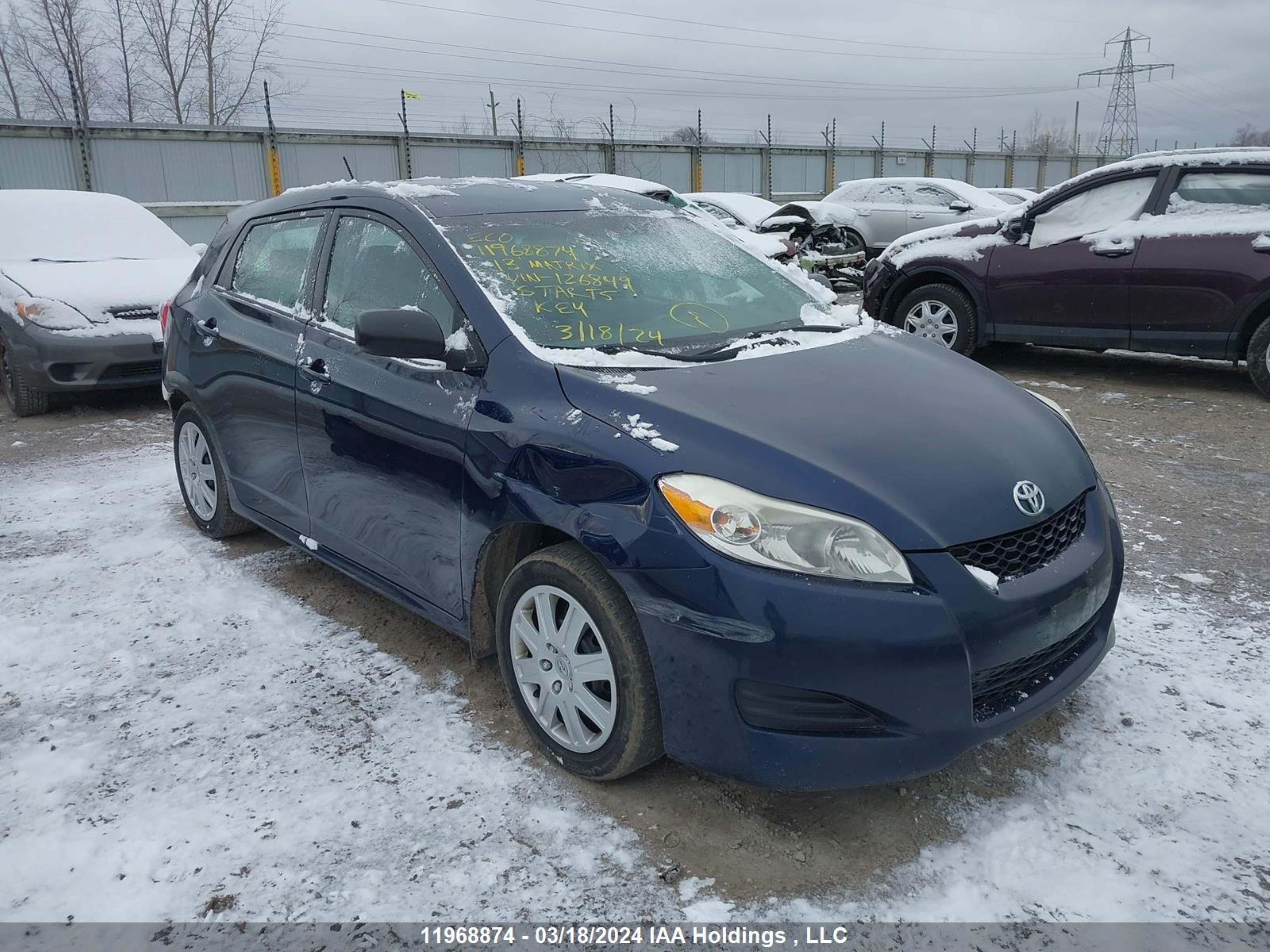 TOYOTA MATRIX 2013 2t1ku4ee4dc126849