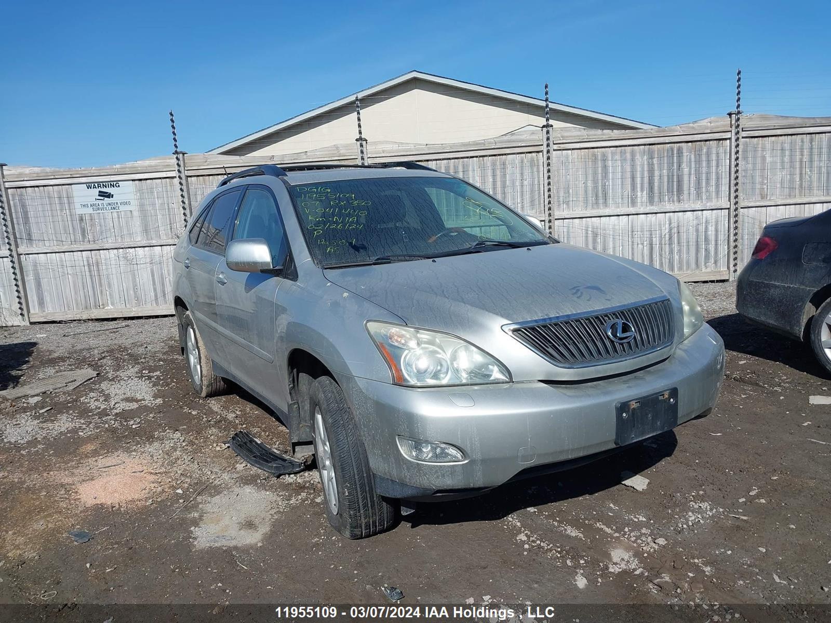 LEXUS RX 2007 2t2hk31u67c041440