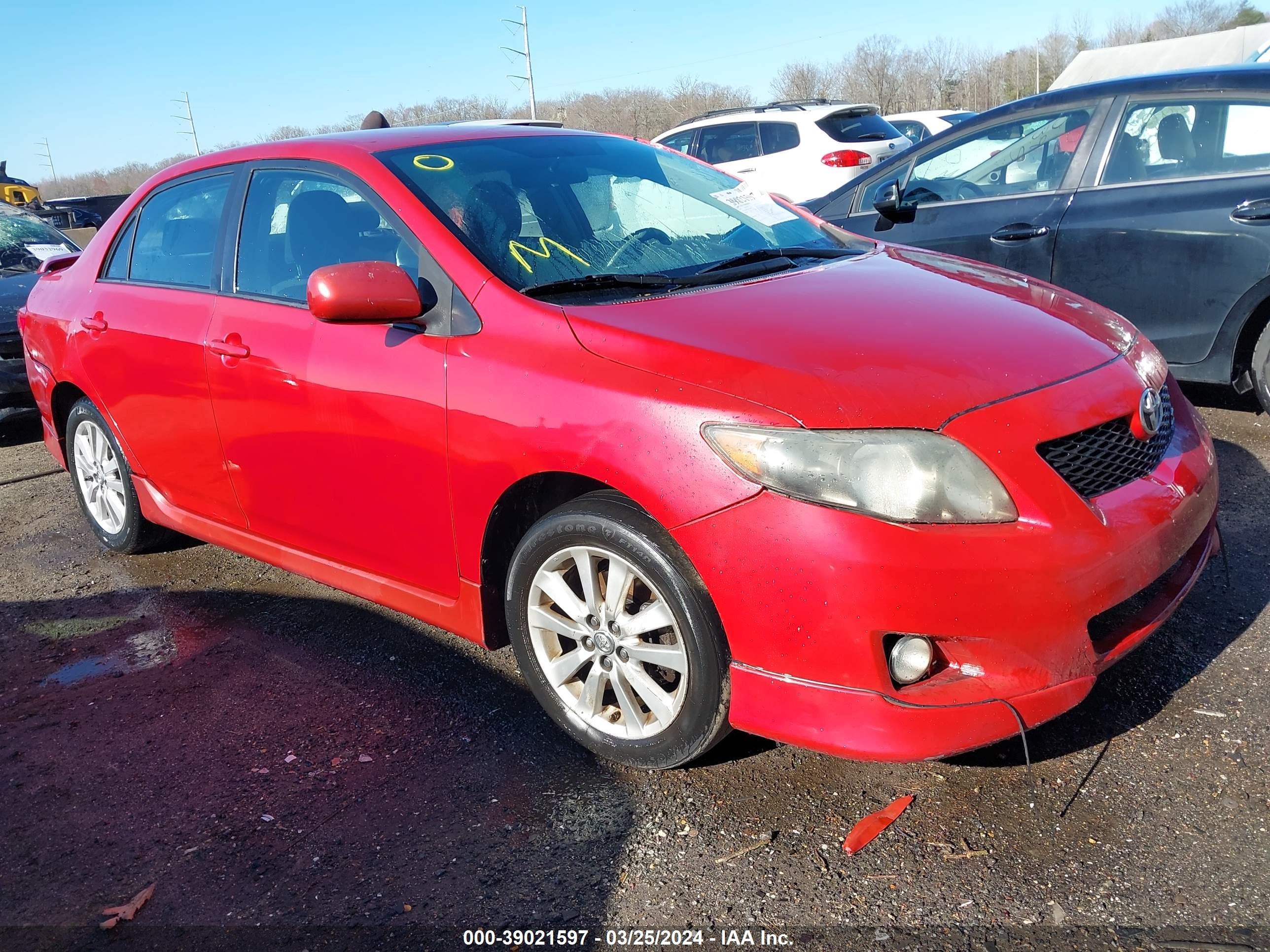 TOYOTA COROLLA 2009 2w1bu40e59c041498