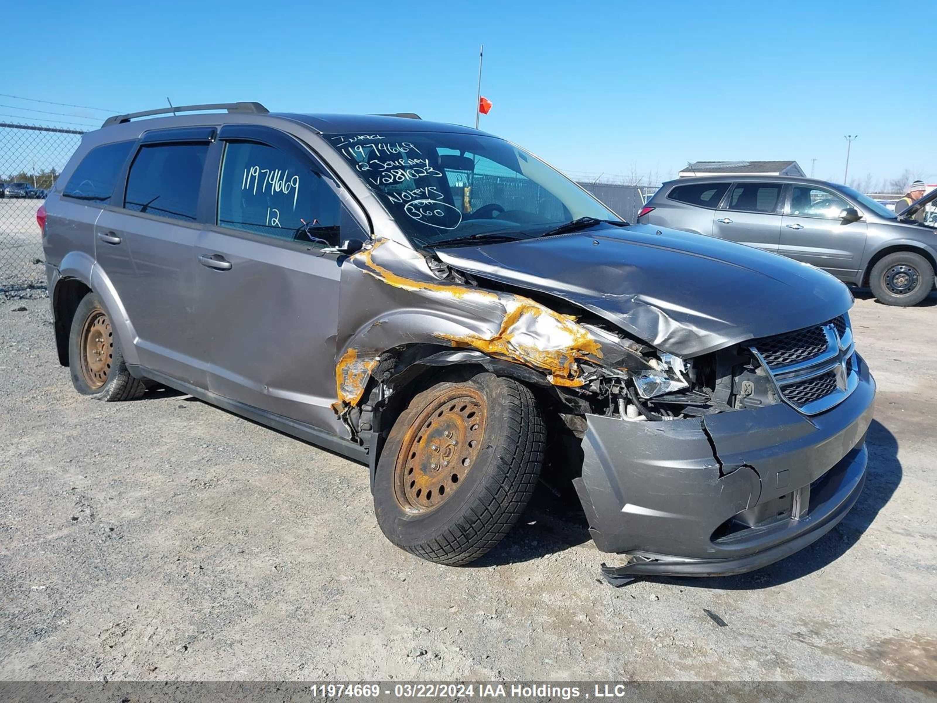 DODGE JOURNEY 2012 3c4pdcab6ct281023