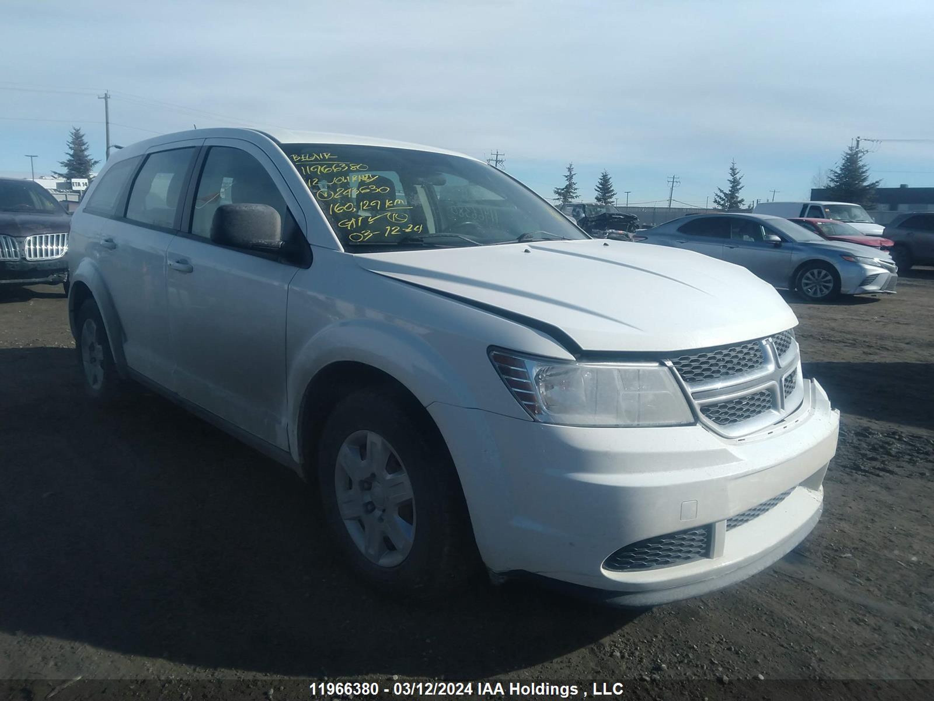 DODGE JOURNEY 2012 3c4pdcab8ct243650