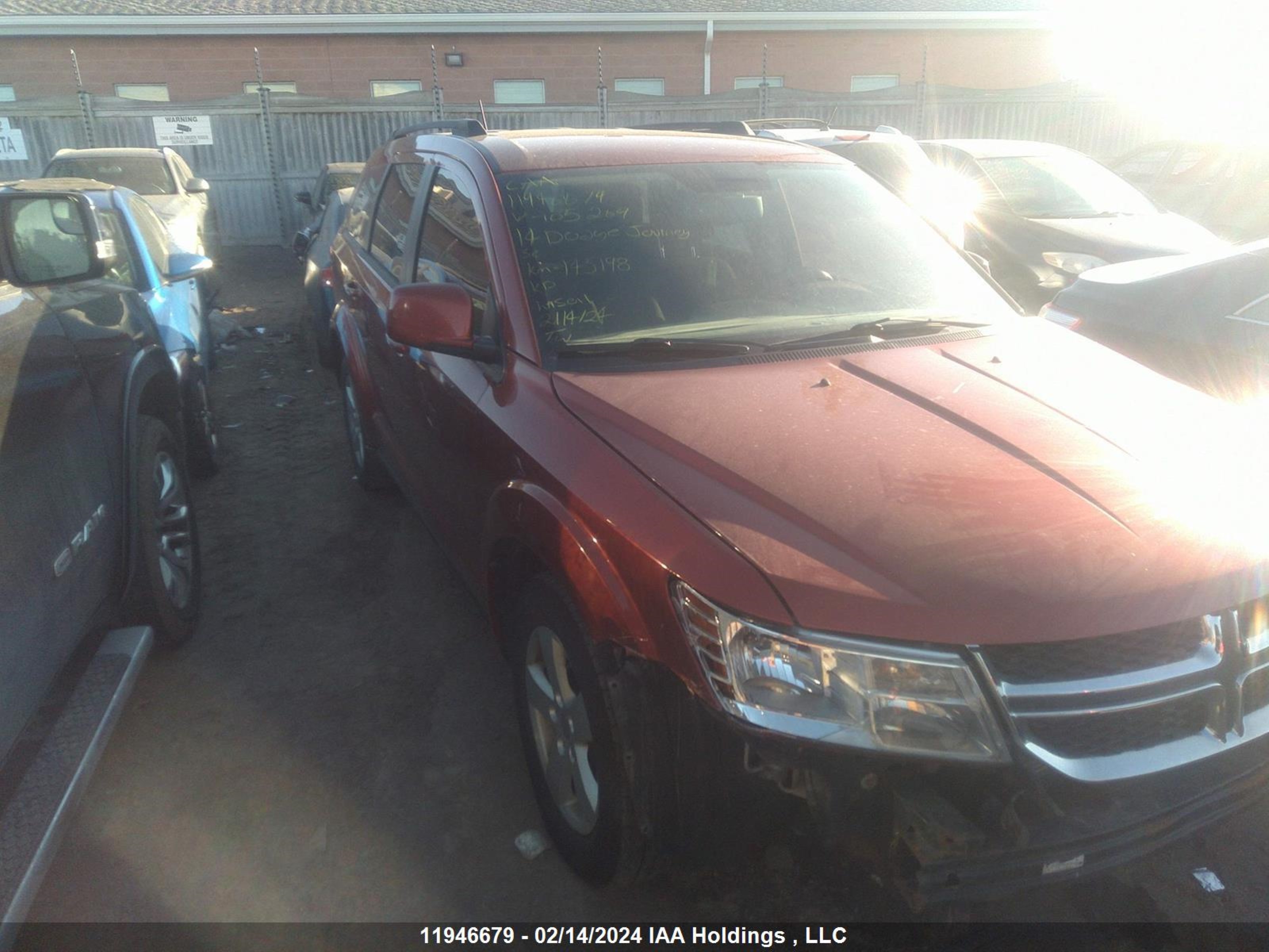 DODGE JOURNEY 2014 3c4pdcabxet105269