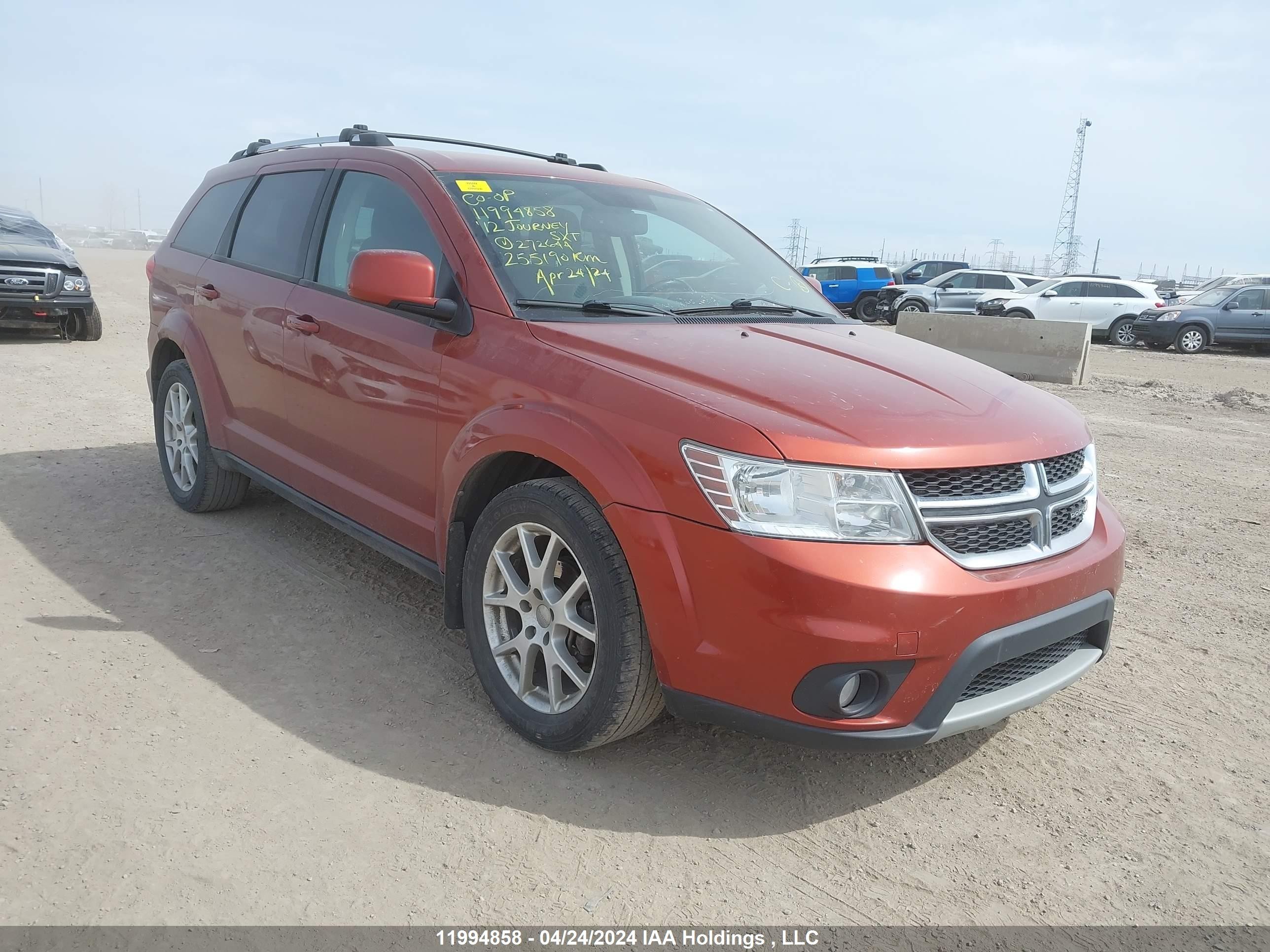 DODGE JOURNEY 2012 3c4pdccg3ct272644