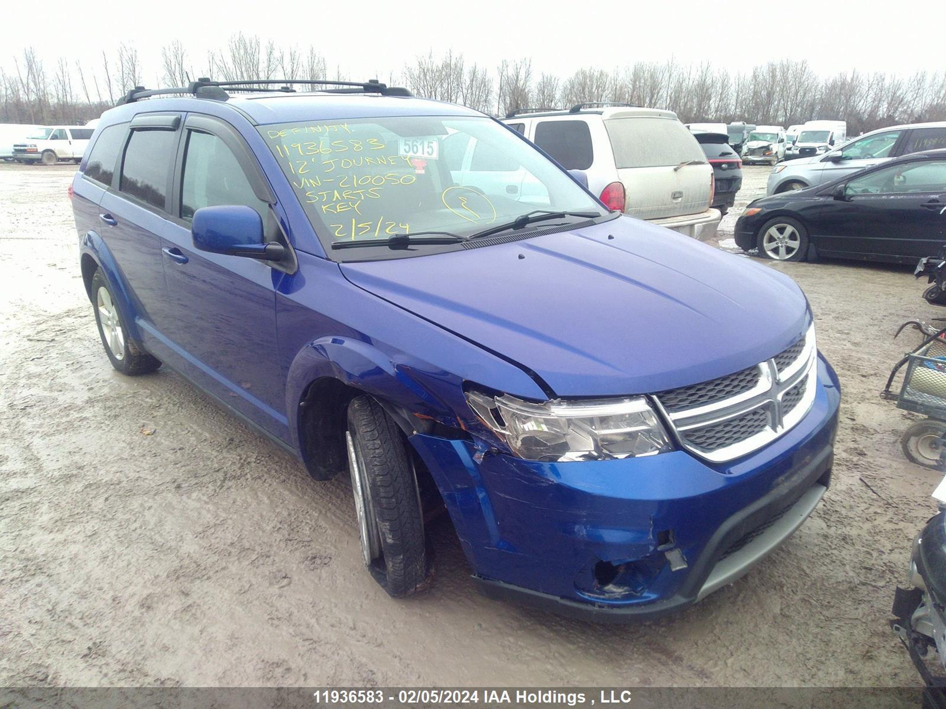 DODGE JOURNEY 2012 3c4pdccg5ct210050