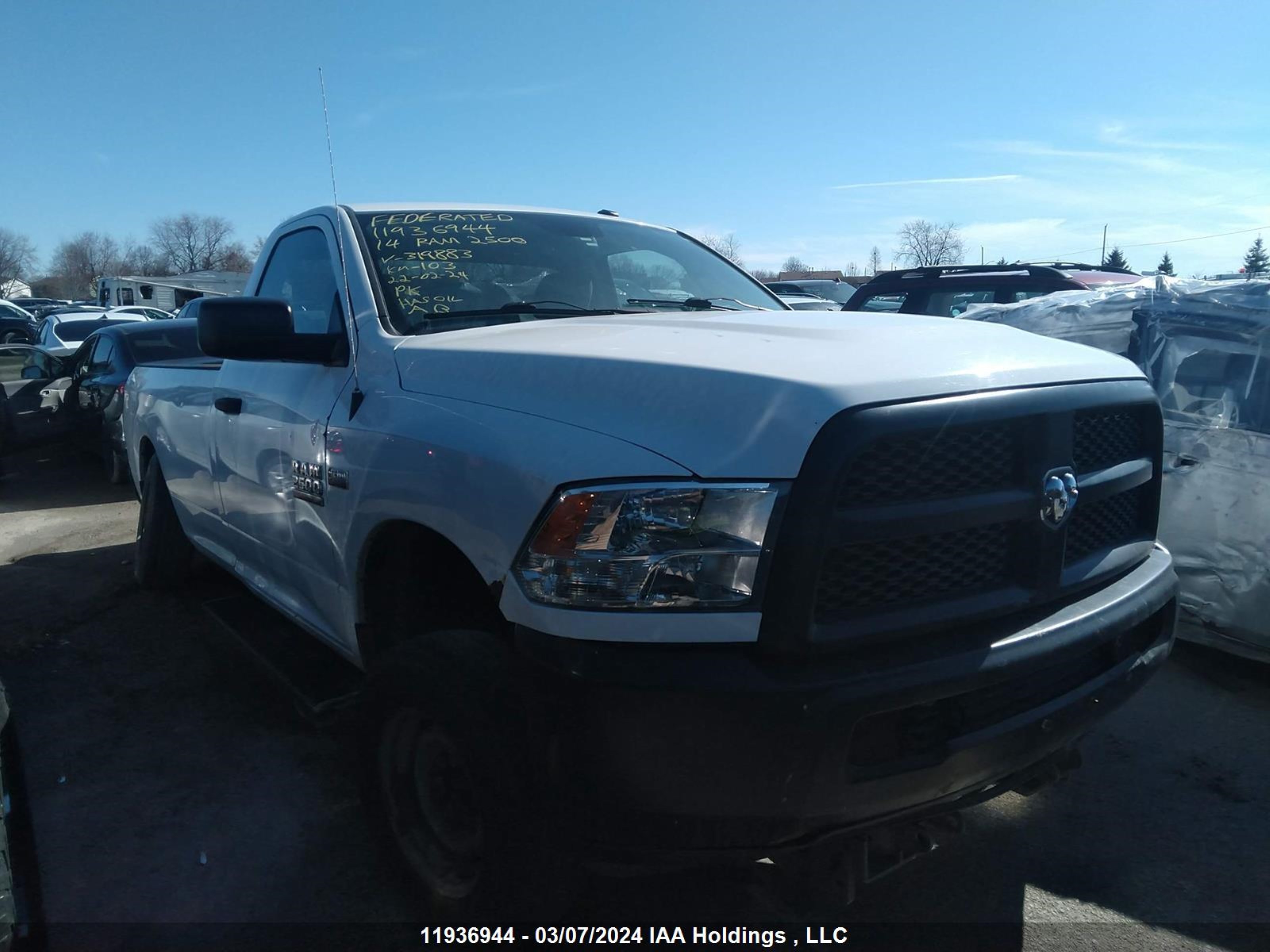 RAM 2500 2014 3c6mr5aj3eg319883