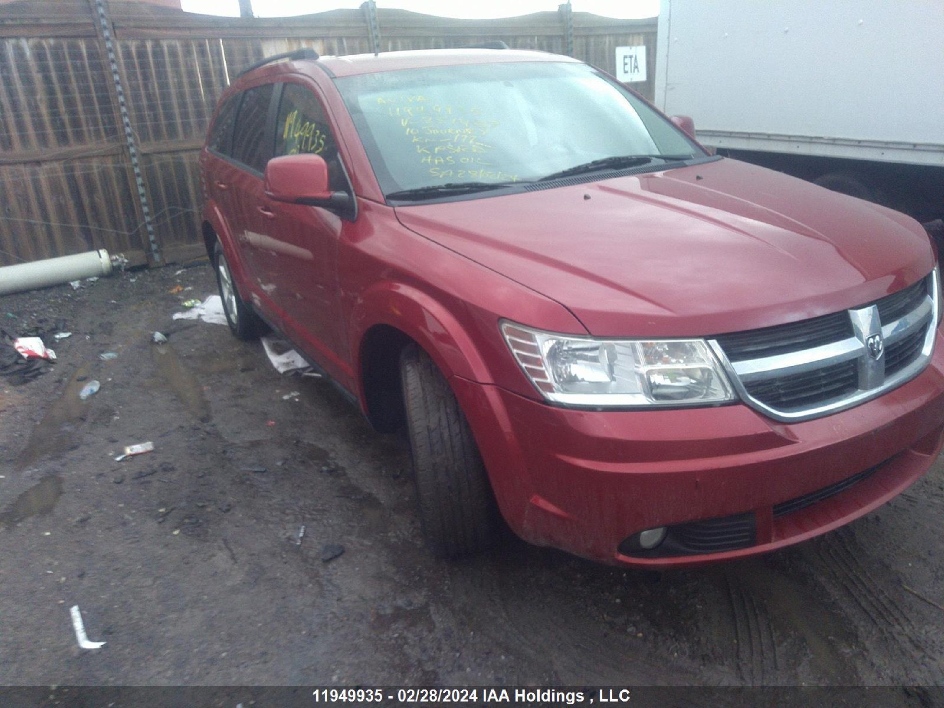 DODGE JOURNEY 2010 3d4pg5fv2at251457