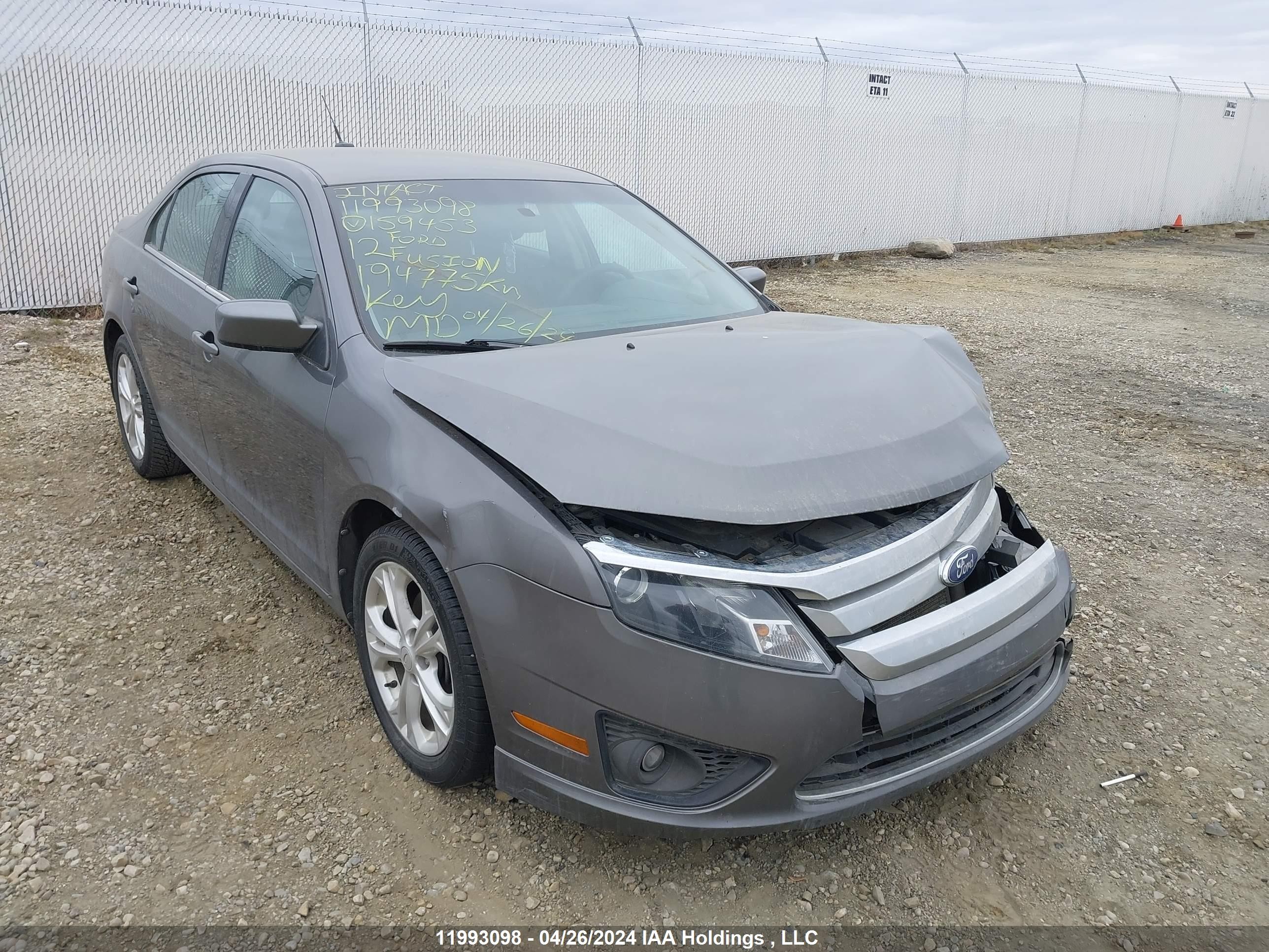 FORD FUSION 2012 3fahp0haxcr159453