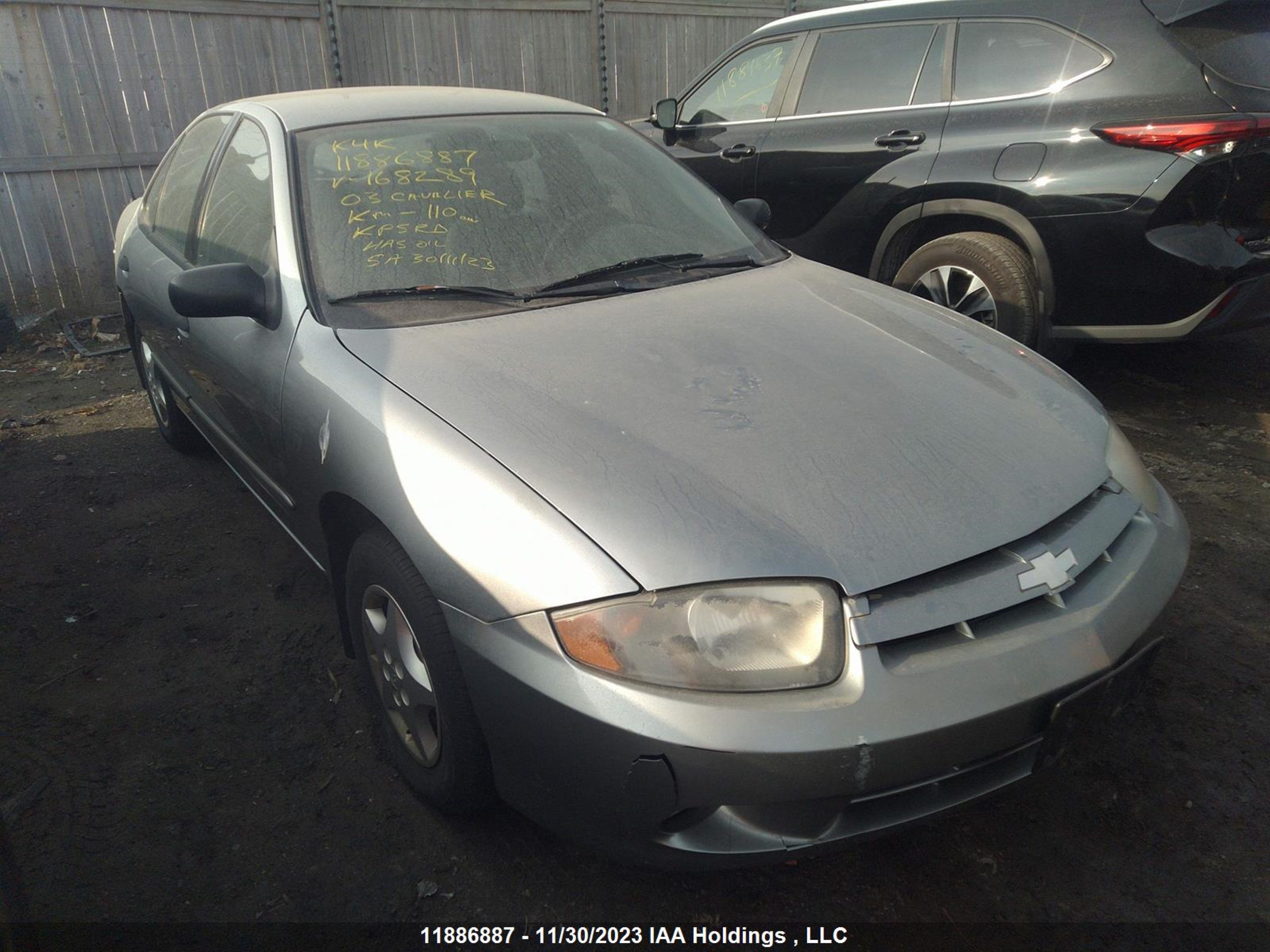 CHEVROLET CAVALIER 2003 3g1jc52fx3s168289