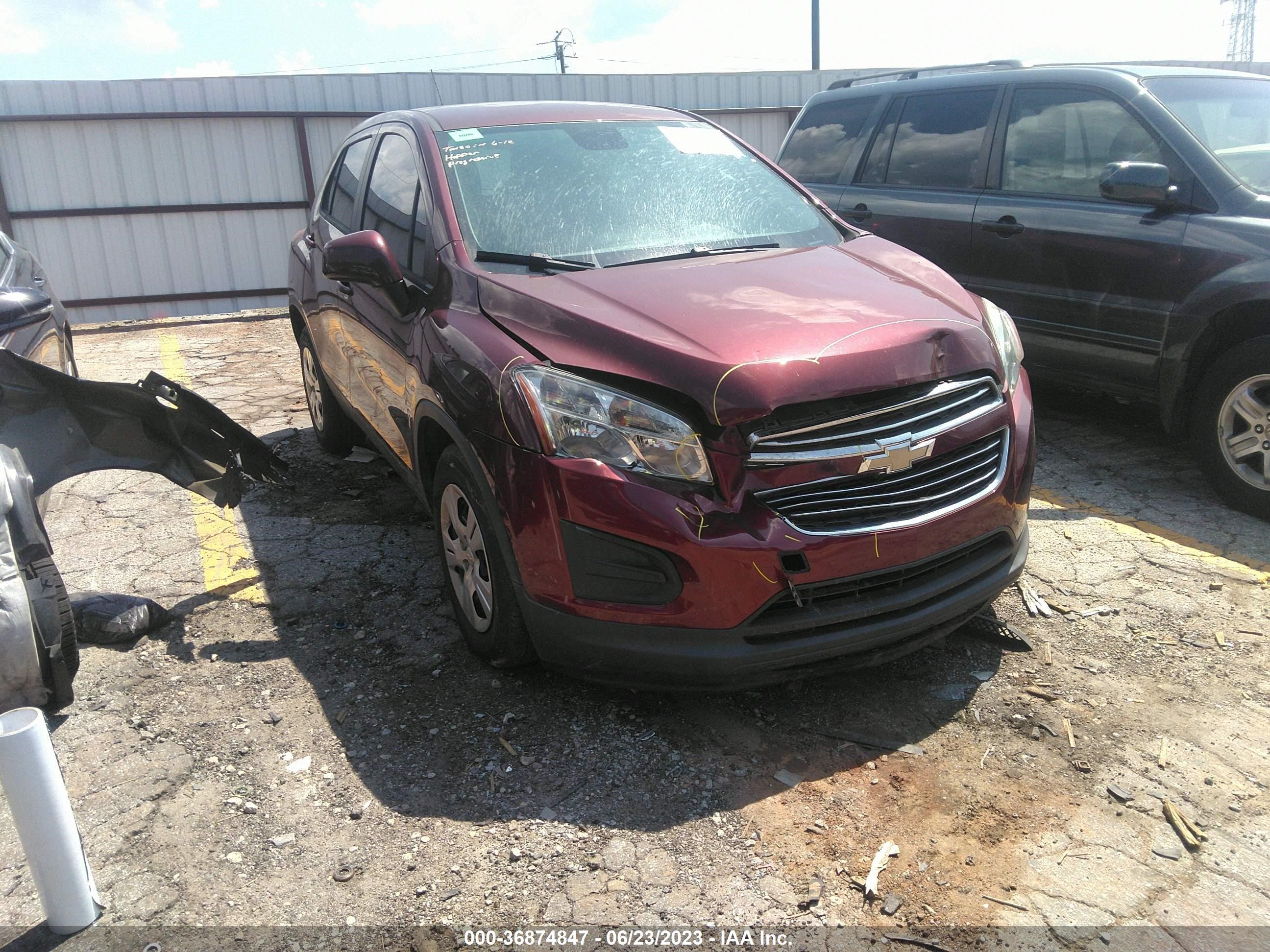 CHEVROLET TRAX 2016 3gncjksb5gl154390