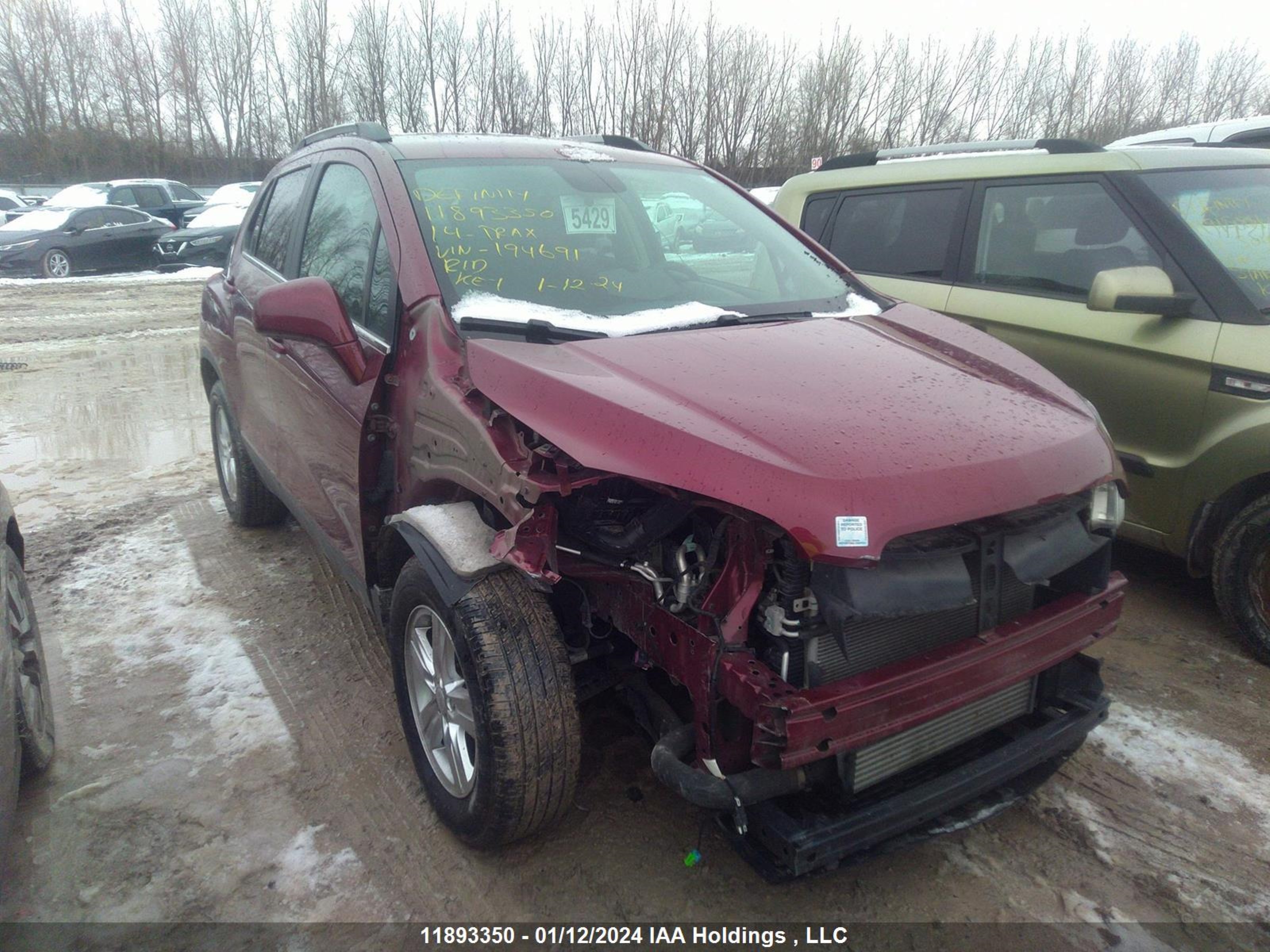 CHEVROLET TRAX 2014 3gncjleb1el194691