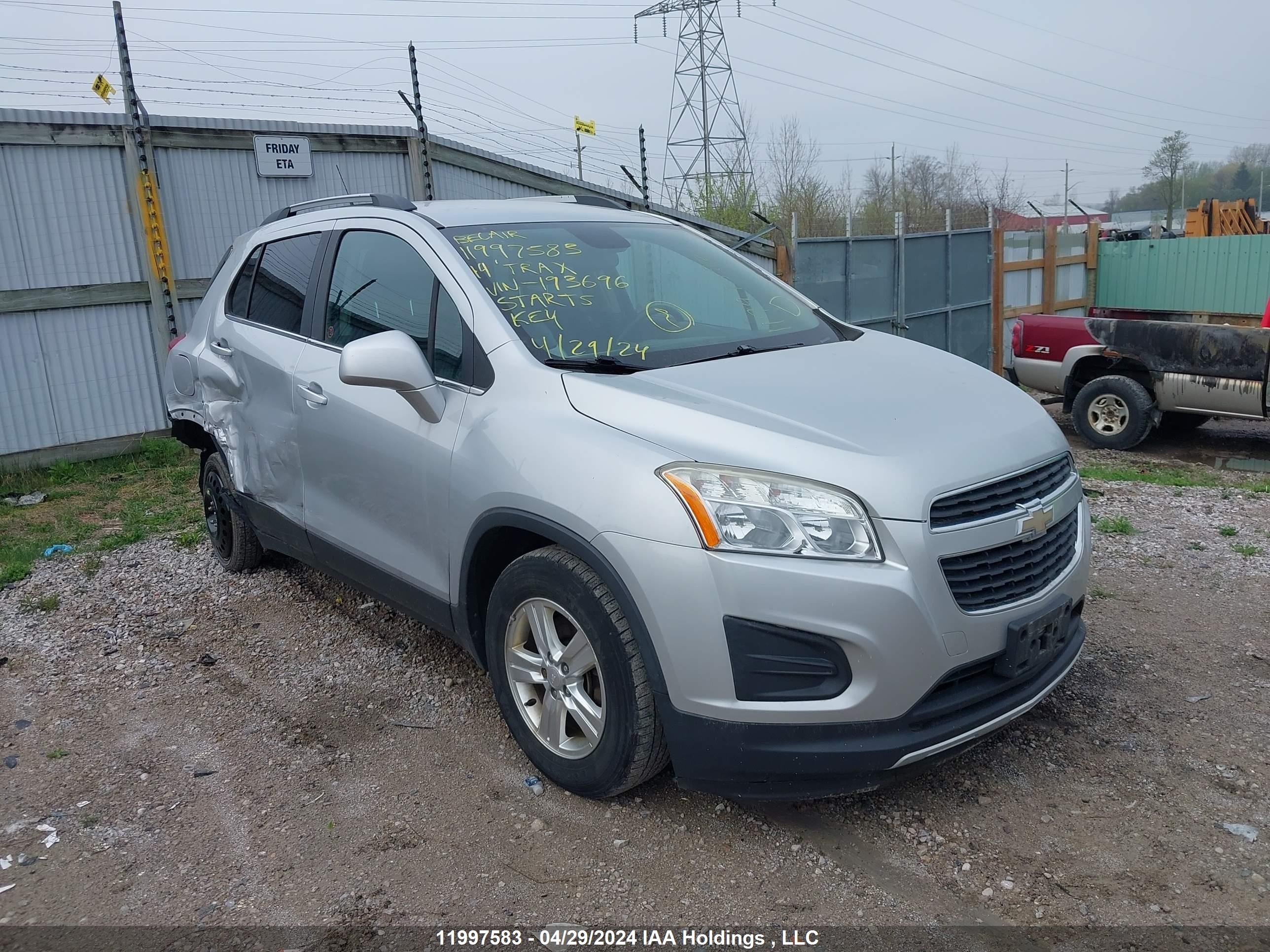 CHEVROLET TRAX 2014 3gncjleb6el193696