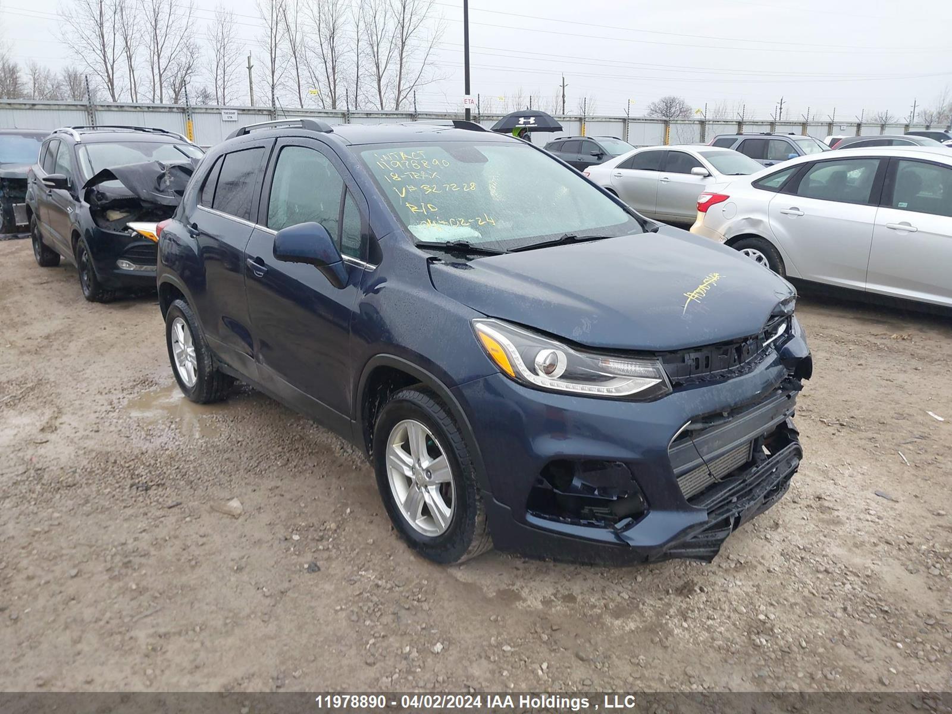 CHEVROLET TRAX 2018 3gncjlsb0jl327228