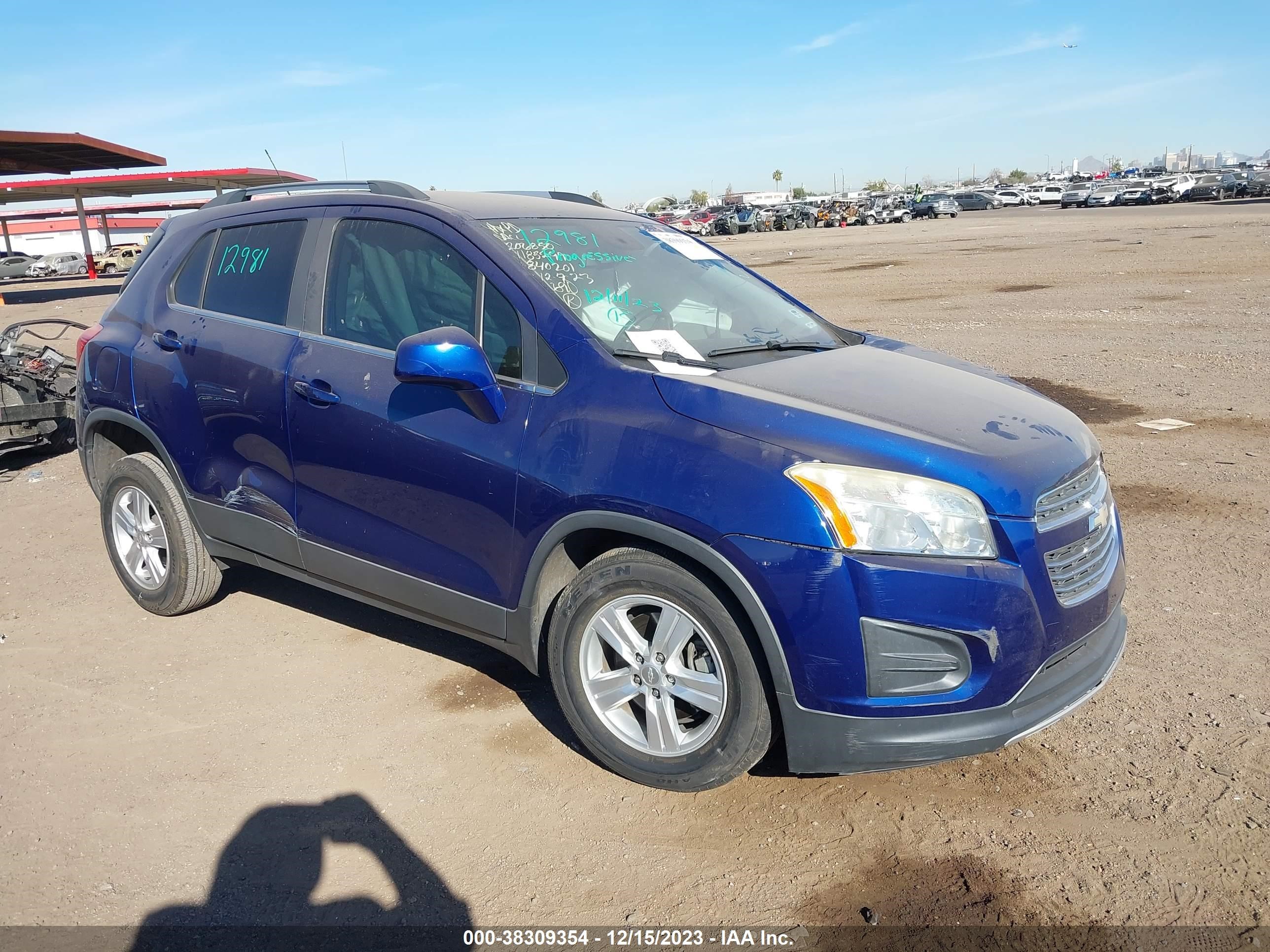 CHEVROLET TRAX 2015 3gncjrsb1fl206850