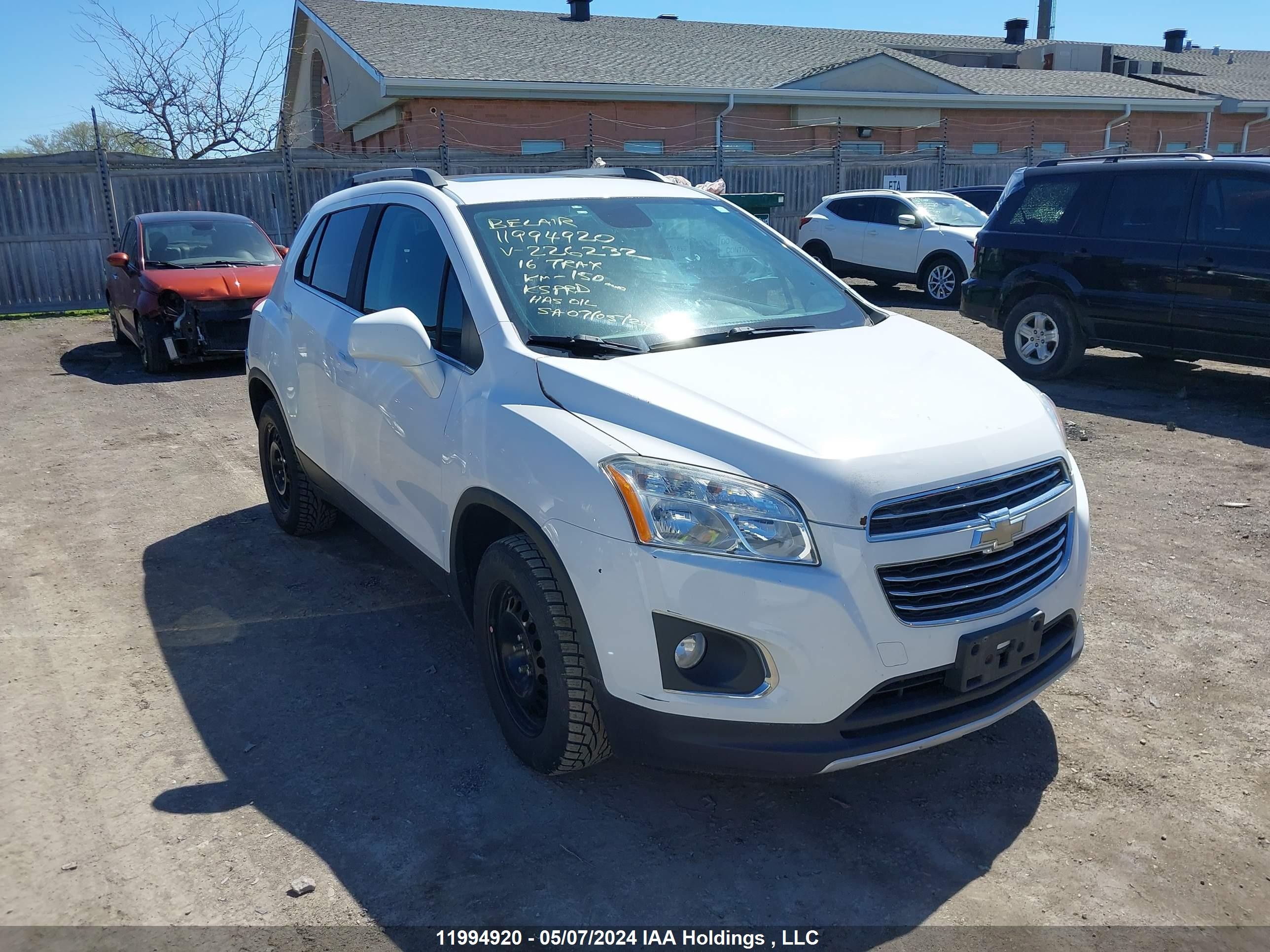 CHEVROLET TRAX 2016 3gncjrsb7gl226232