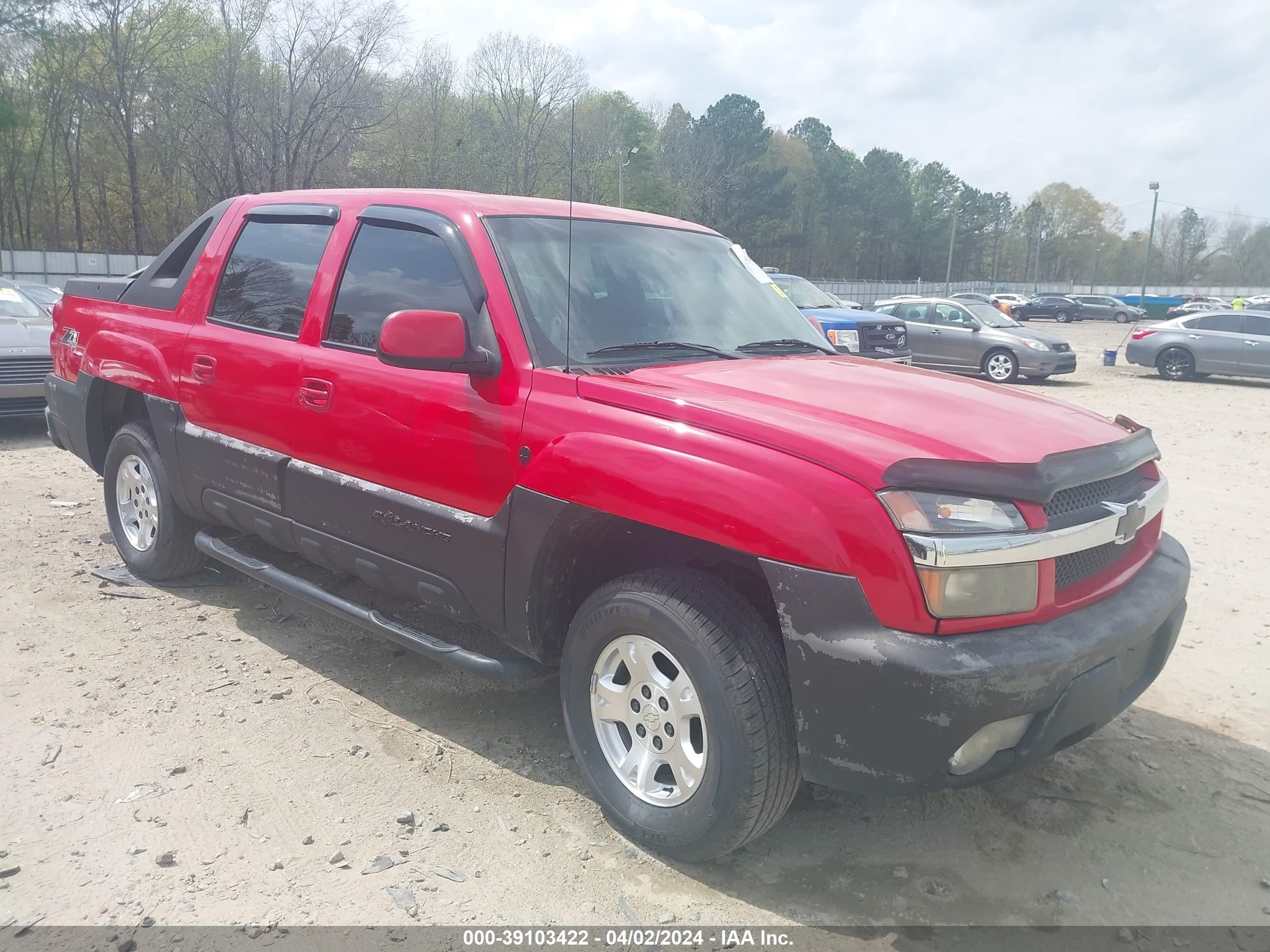 CHEVROLET AVALANCHE 2002 3gnek13t02g111181