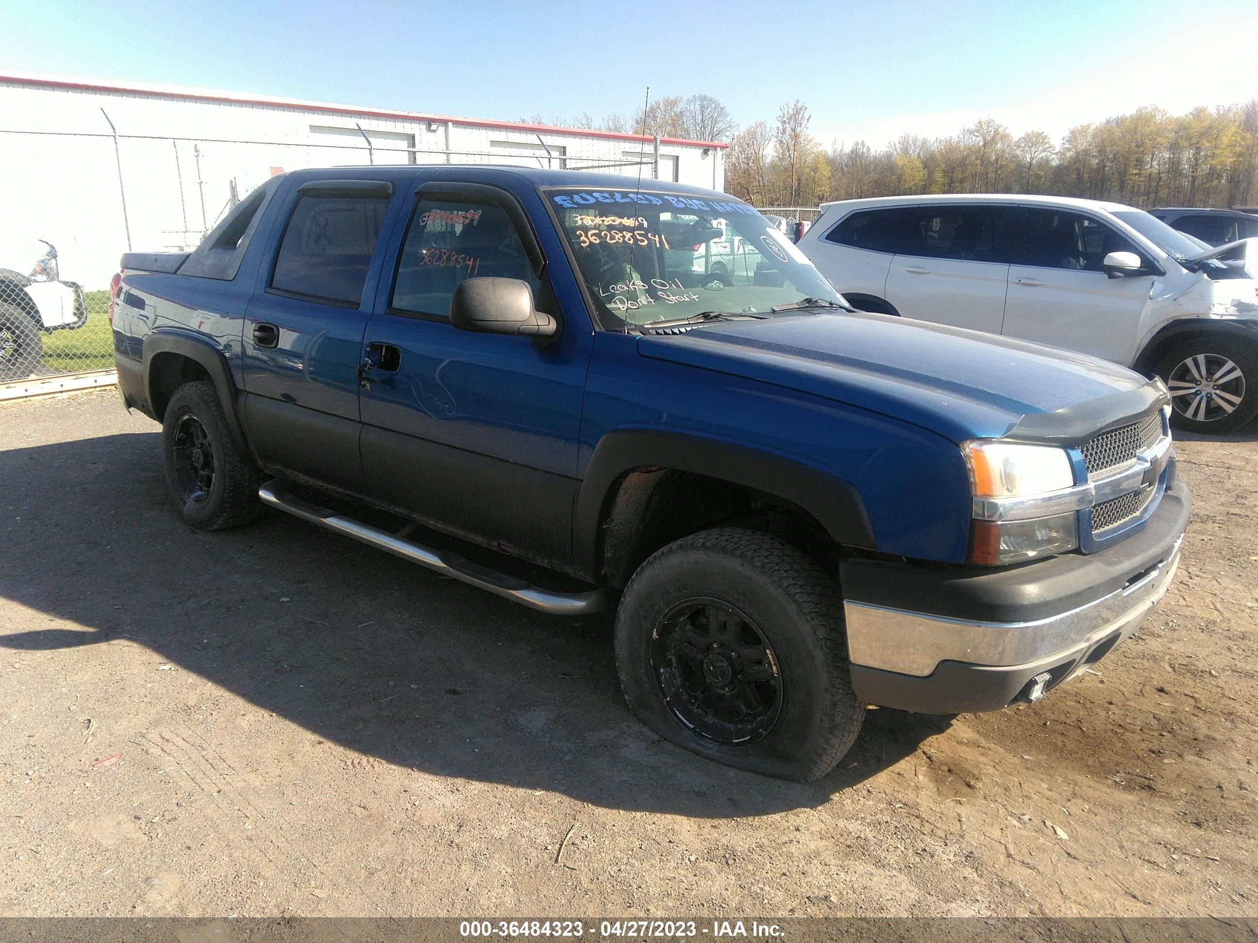 CHEVROLET AVALANCHE 2003 3gnek13t23g298053