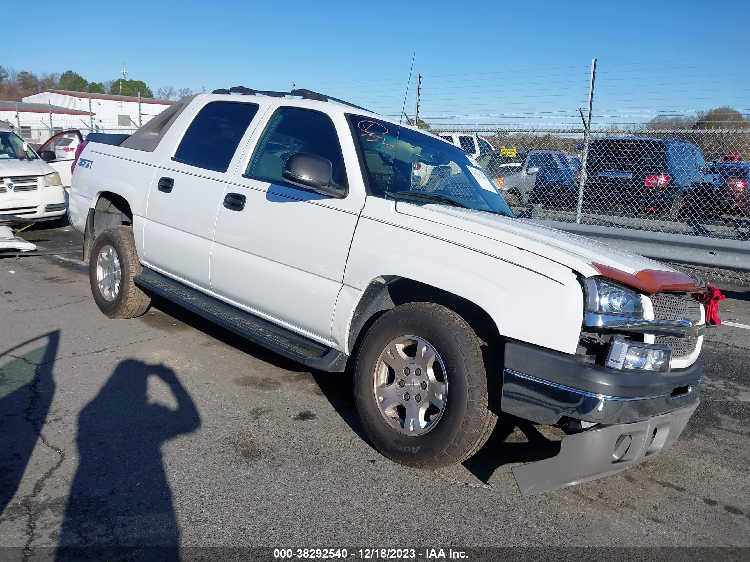 CHEVROLET AVALANCHE 2003 3gnek13t53g244231